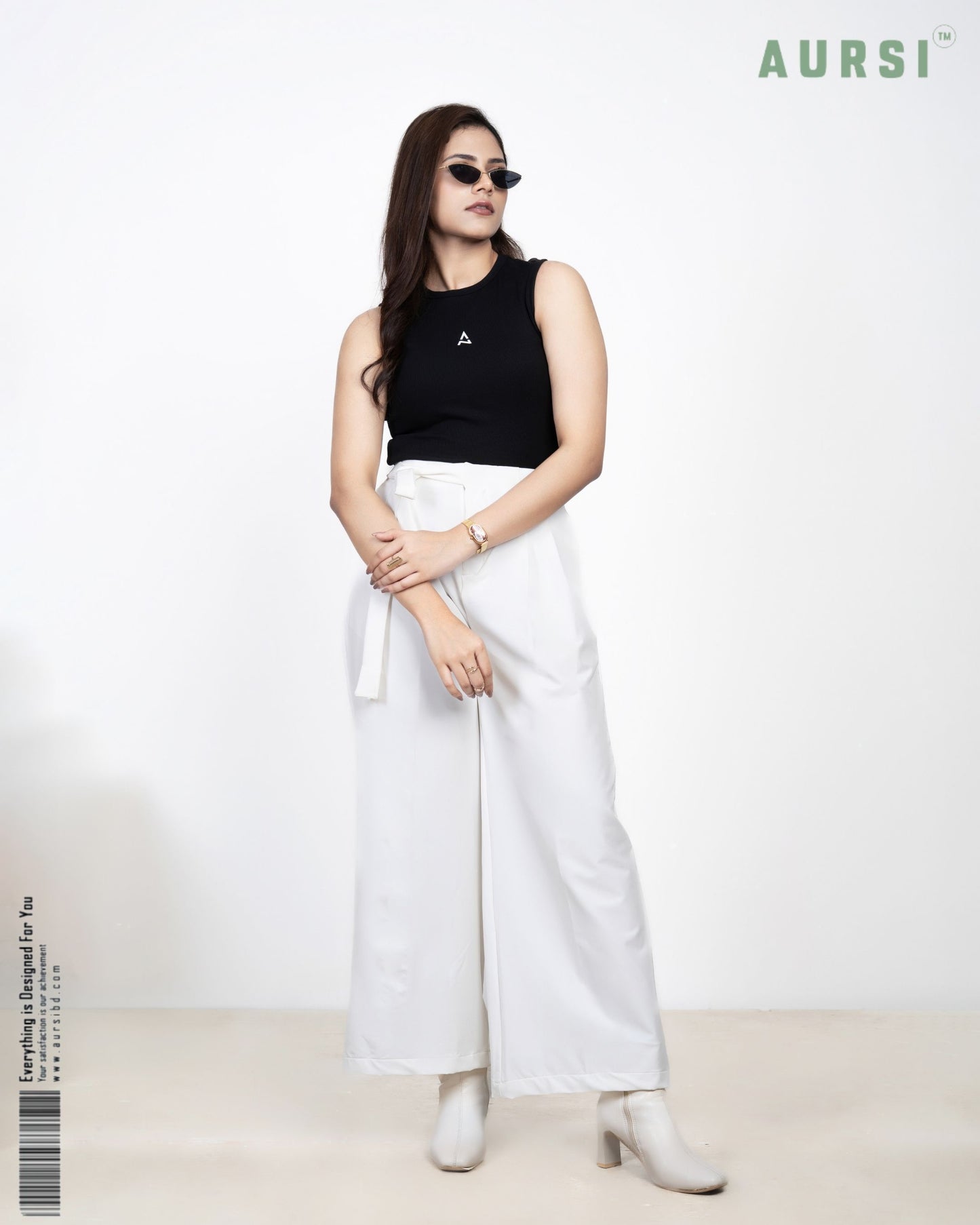 Round Neck Tank Top by AURSI (Black)