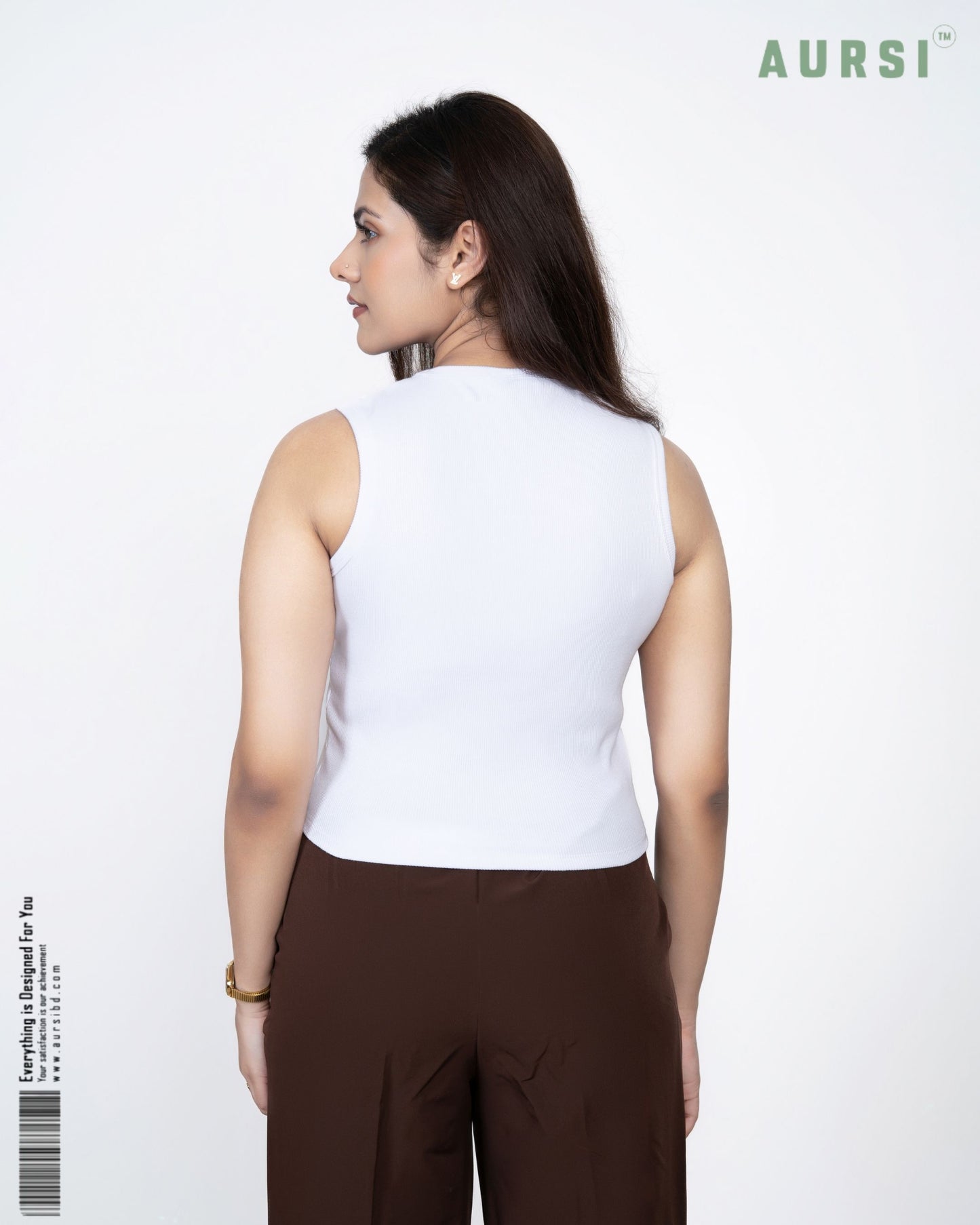 Round Neck Tank Top by AURSI (White)