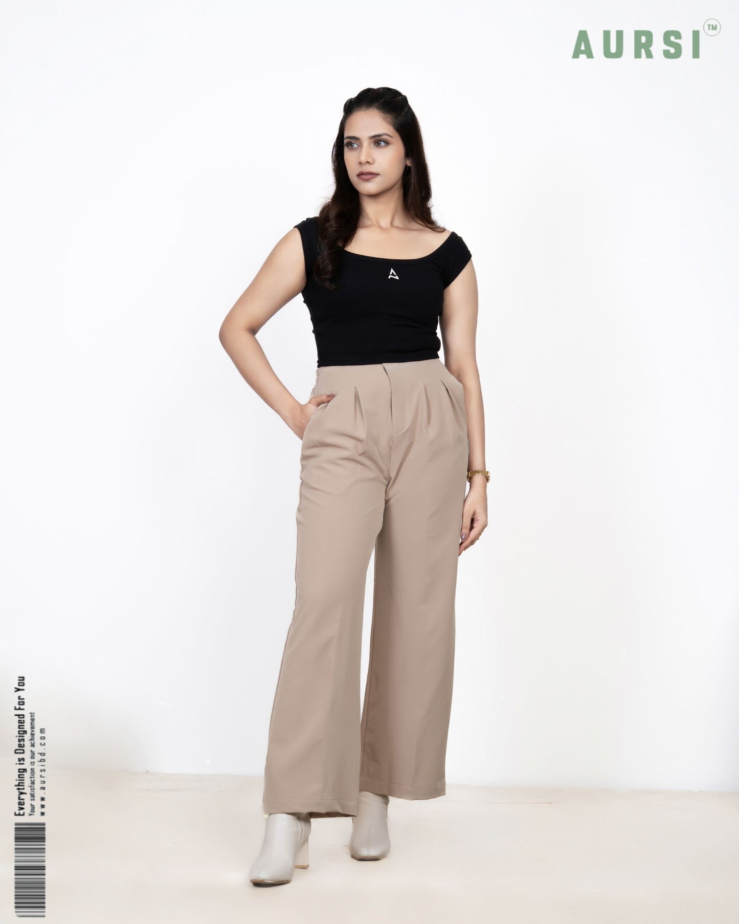 Square Neck Tank Top by AURSI (Black)