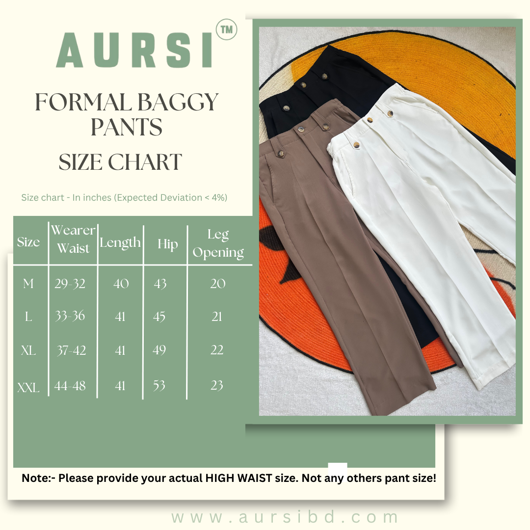 Unisex Formal Baggy Pant (Cream)