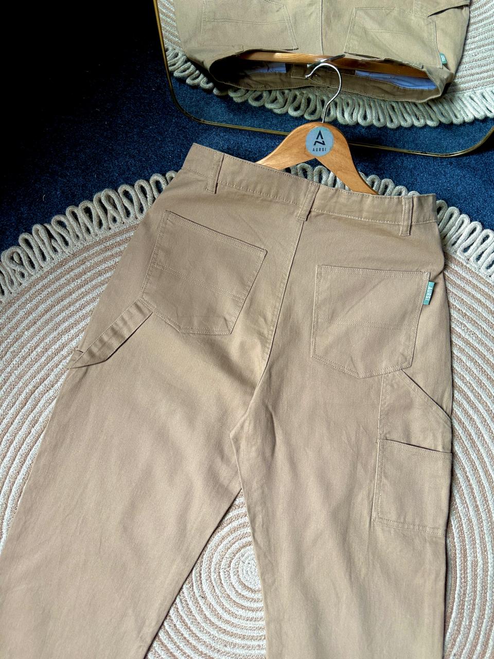 Unisex Carpenter Baggy Pant 04 (Beige)