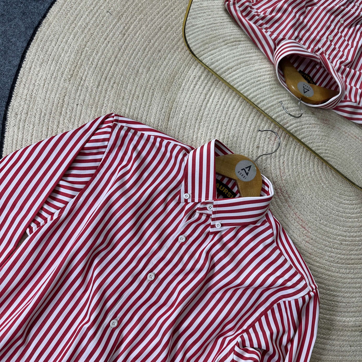 Men's Full Sleeve Striped Shirt by AURSI