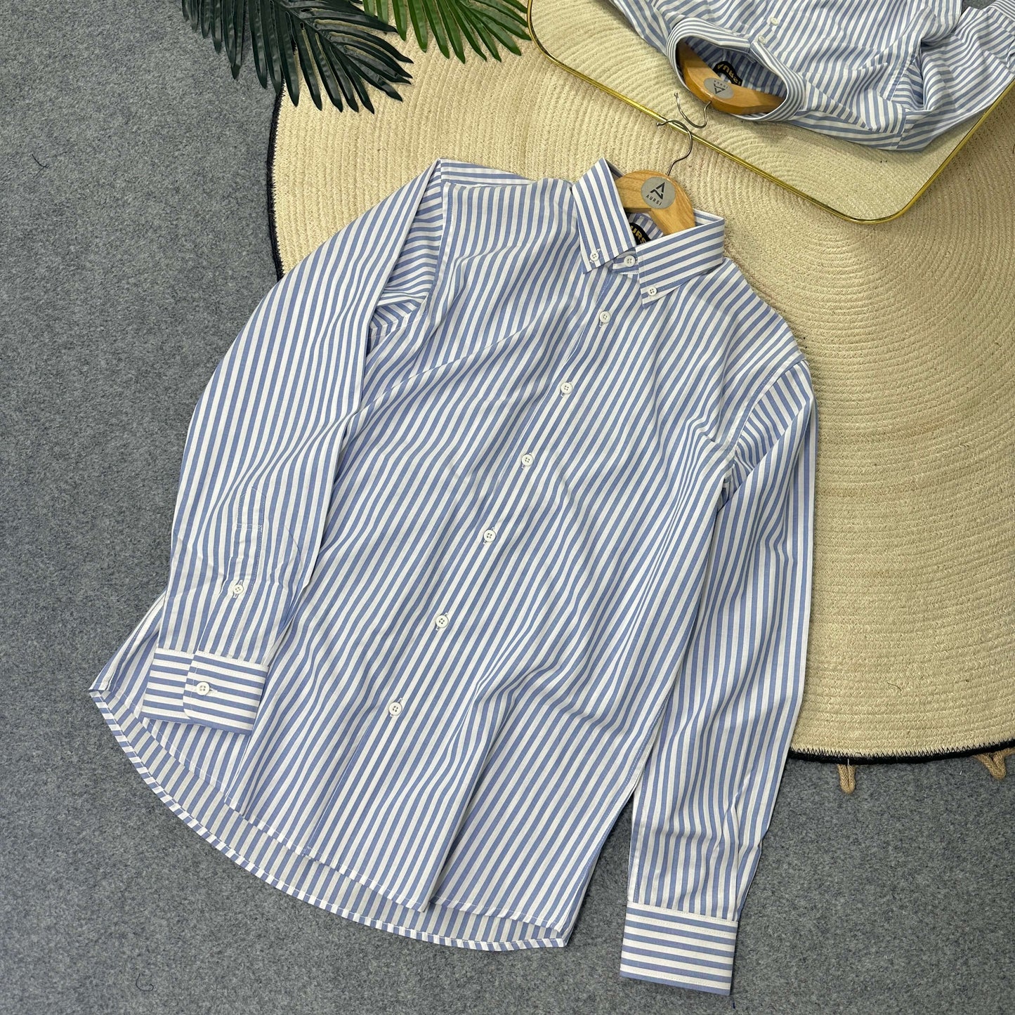 Men's Full Sleeve Striped Shirt by AURSI