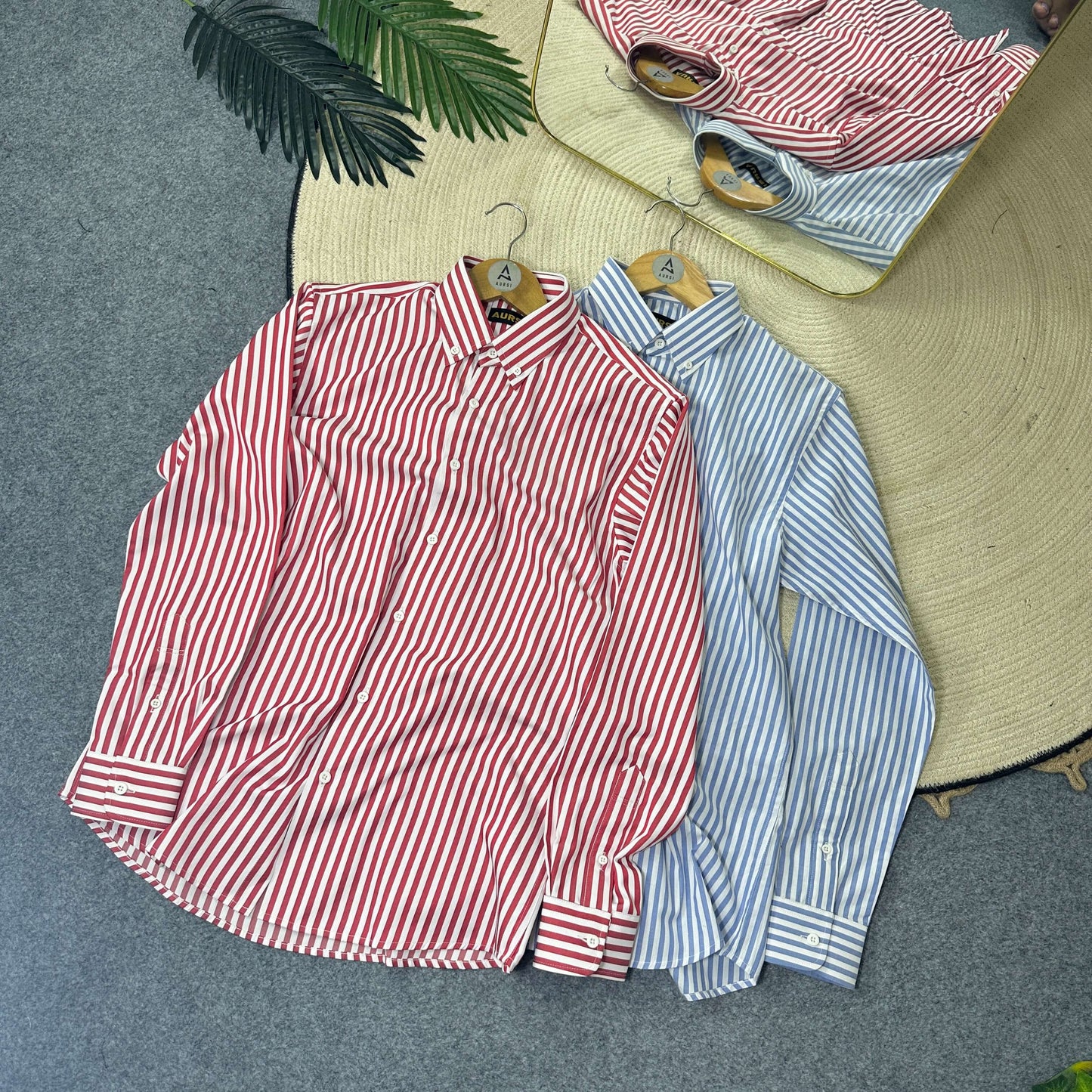 Men's Full Sleeve Striped Shirt by AURSI