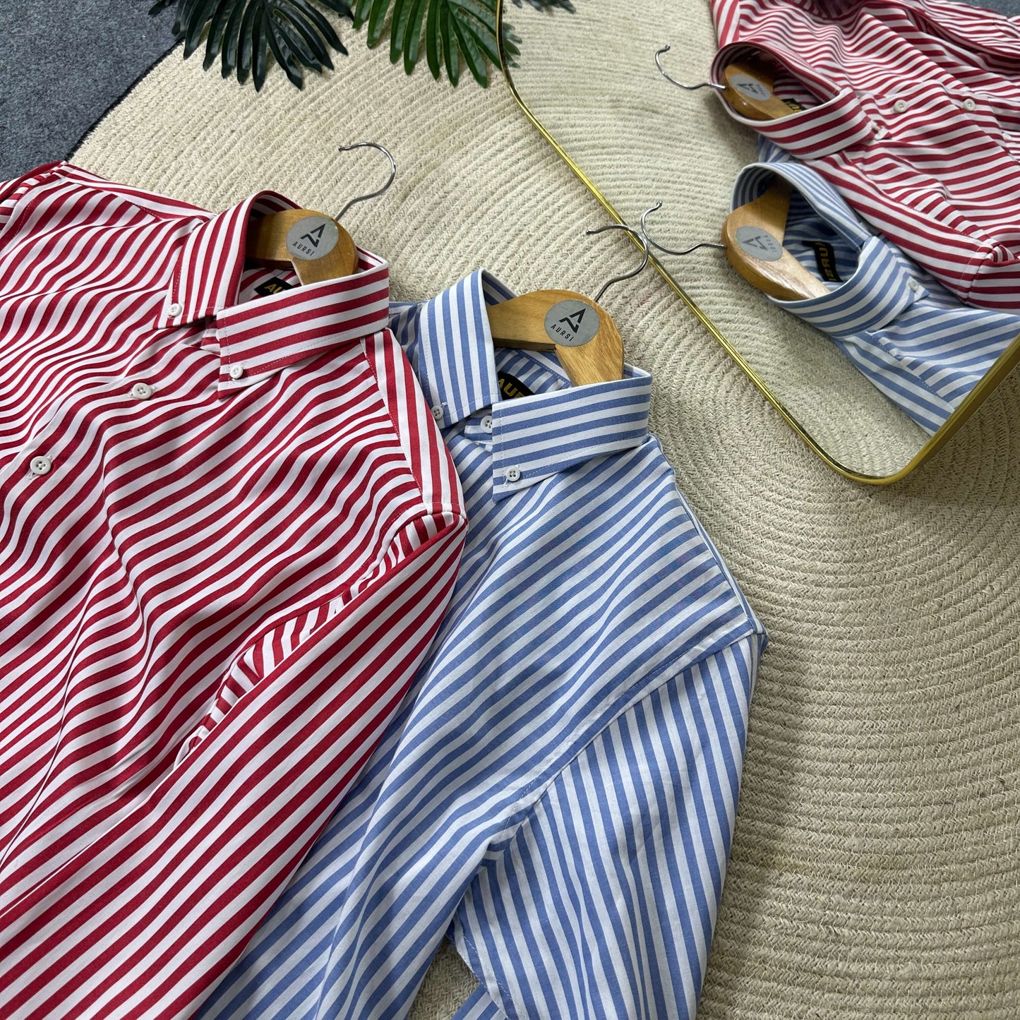 Men's Full Sleeve Striped Shirt by AURSI