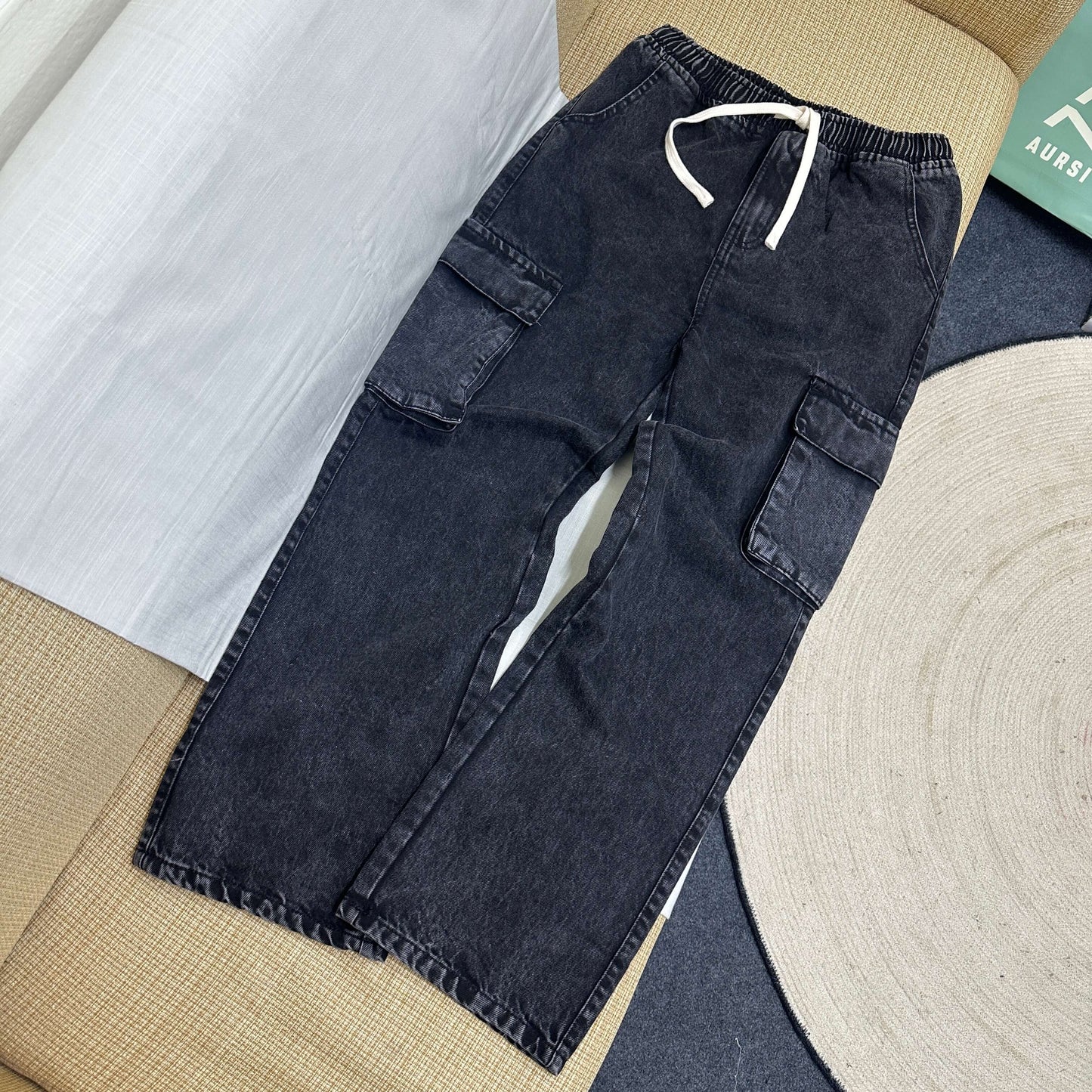 Denim Cargo Joggers by AURSI