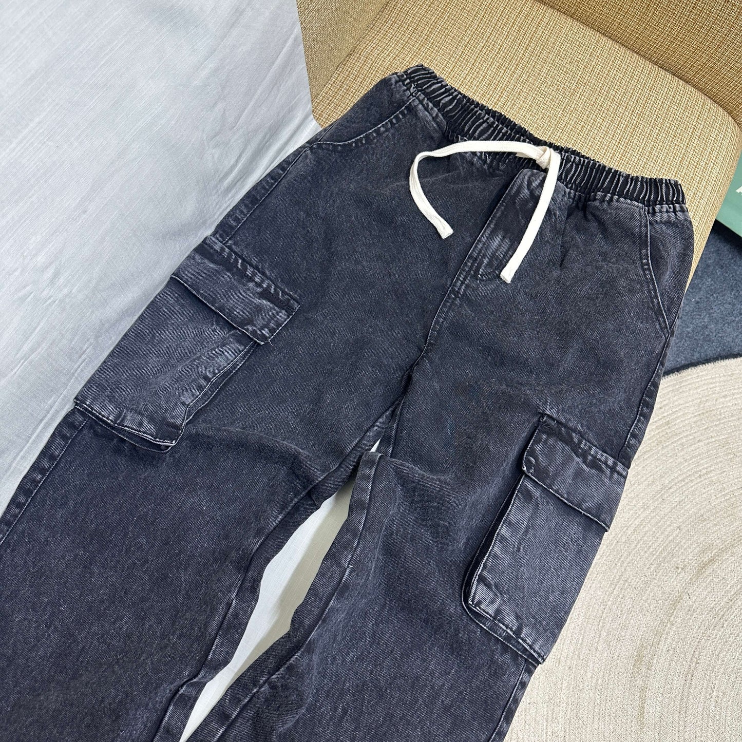 Denim Cargo Joggers by AURSI