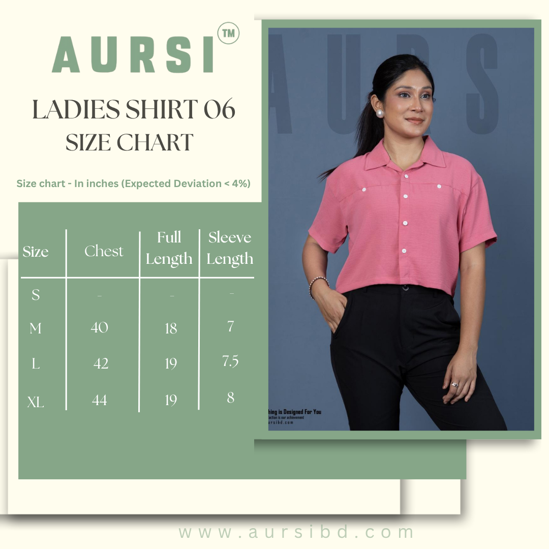 Ladies Crop Shirt 006 (Black)