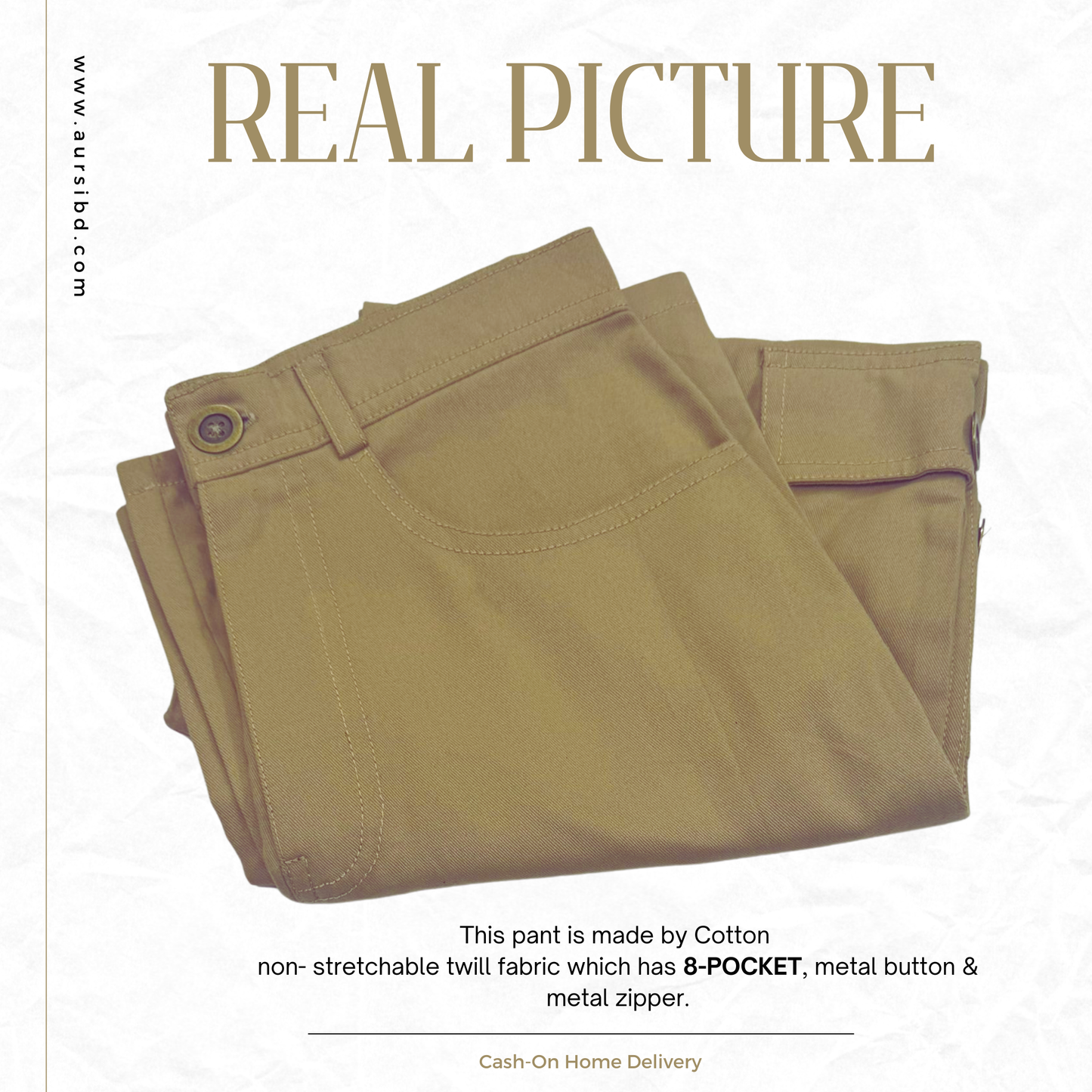 8 Pocket Twill Cargo Pant Non-Stretchable