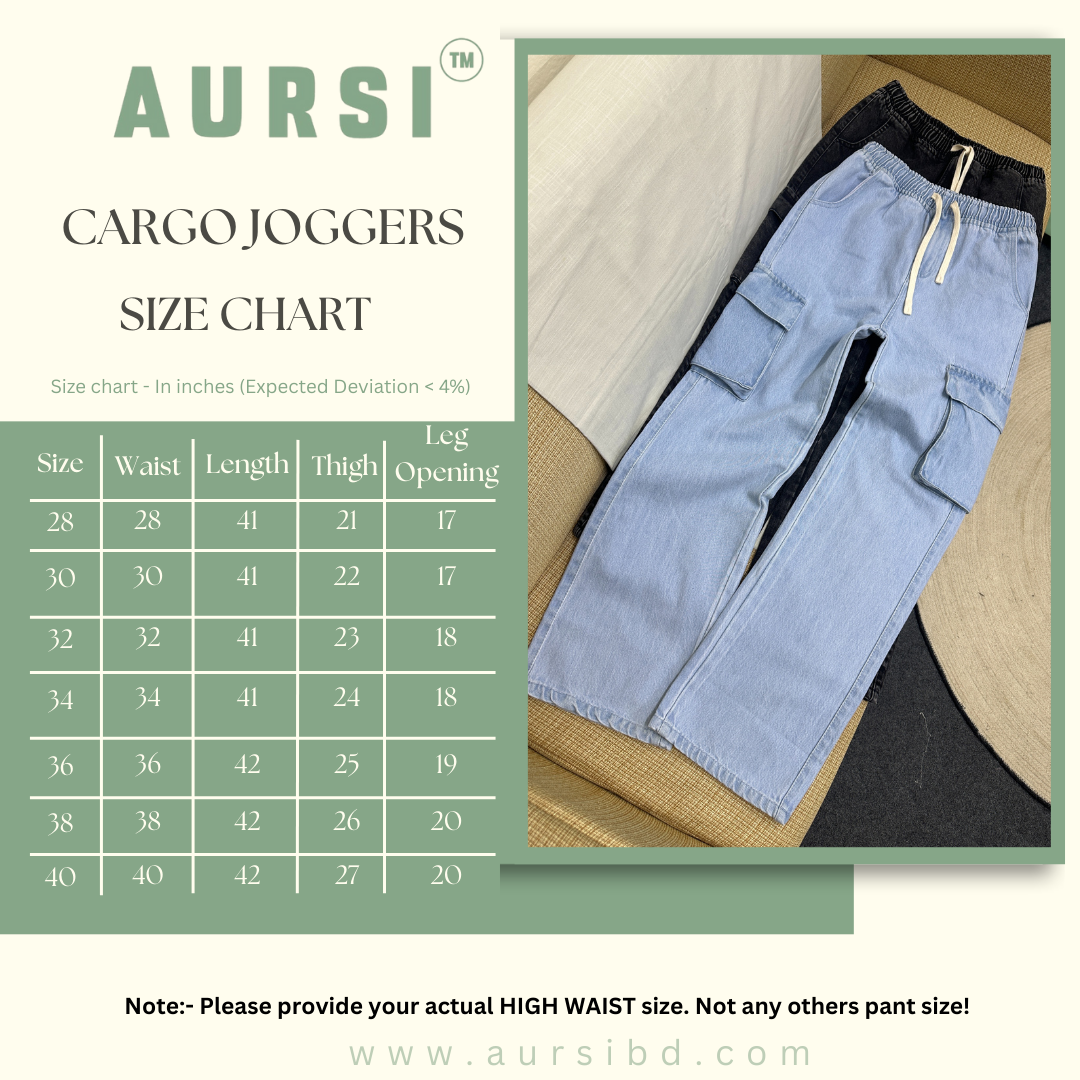 Denim Cargo Joggers by AURSI