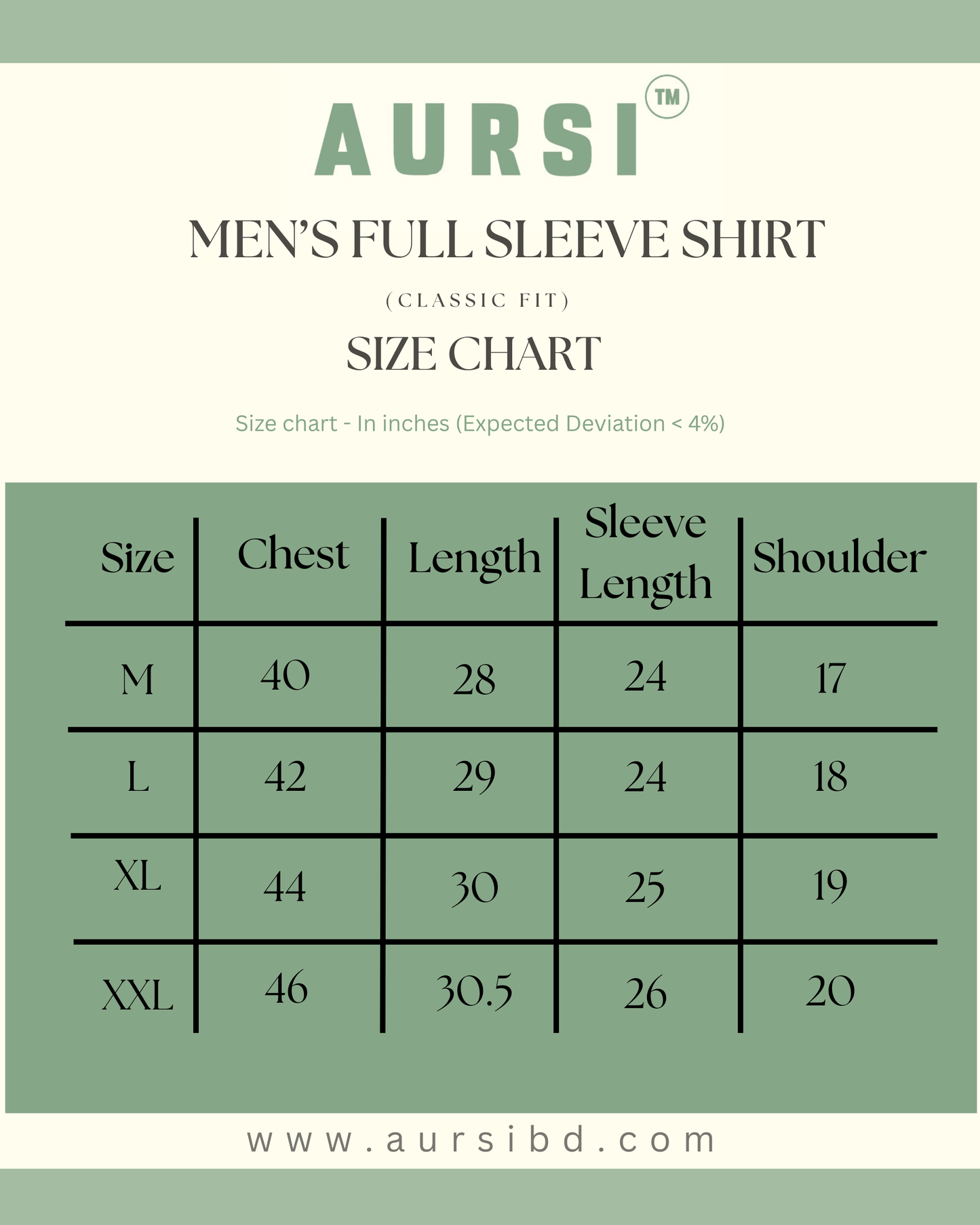 Men's Long Sleeve Formal Shirt - 26-38