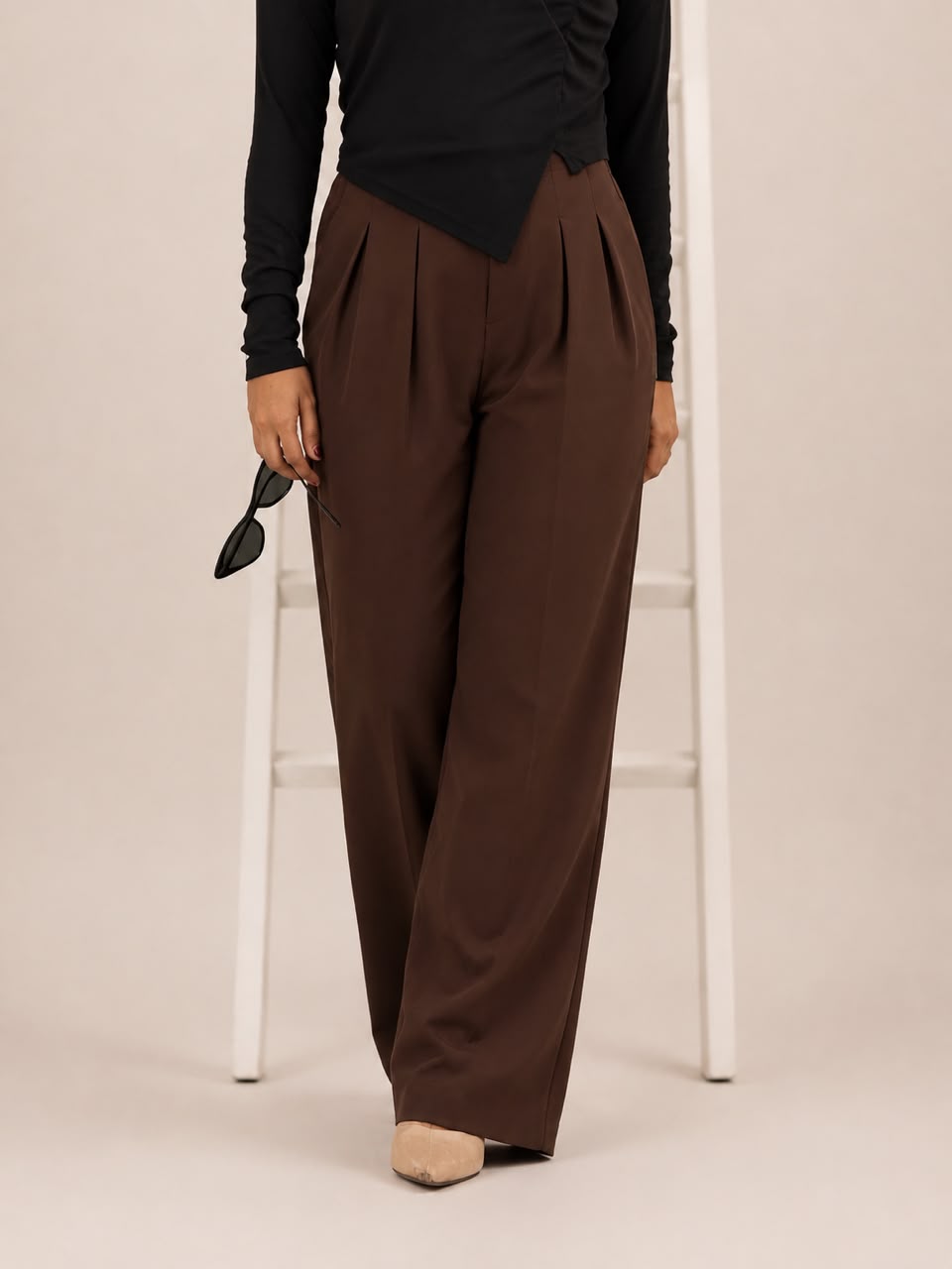 Ladies Loose Fit Wide Leg Pants - 07 by AURSI