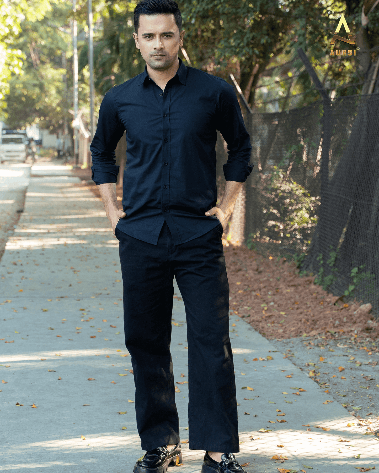 Unisex Twill Baggy Pants 25-03 (Black)