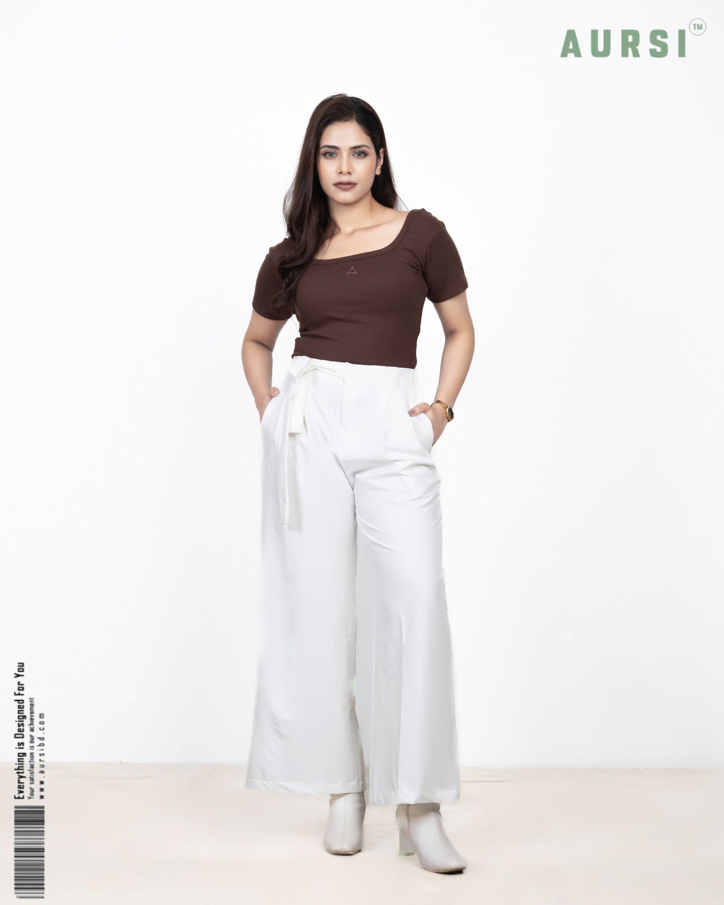 Square Neck Crop Top (Chocolate)