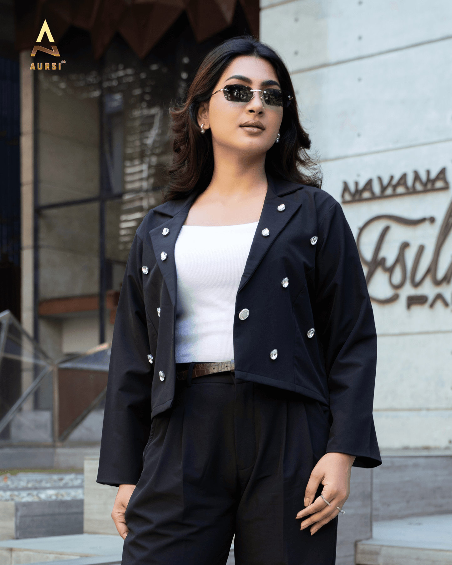 Stone Worked Light Shell Blazer 25-09