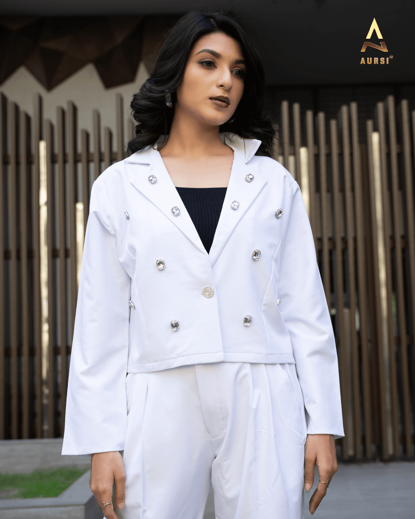 Stone Worked Light Shell Blazer 25-10