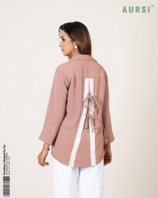 Hip Covered Ladies Shirt 26-16-B (Peach)