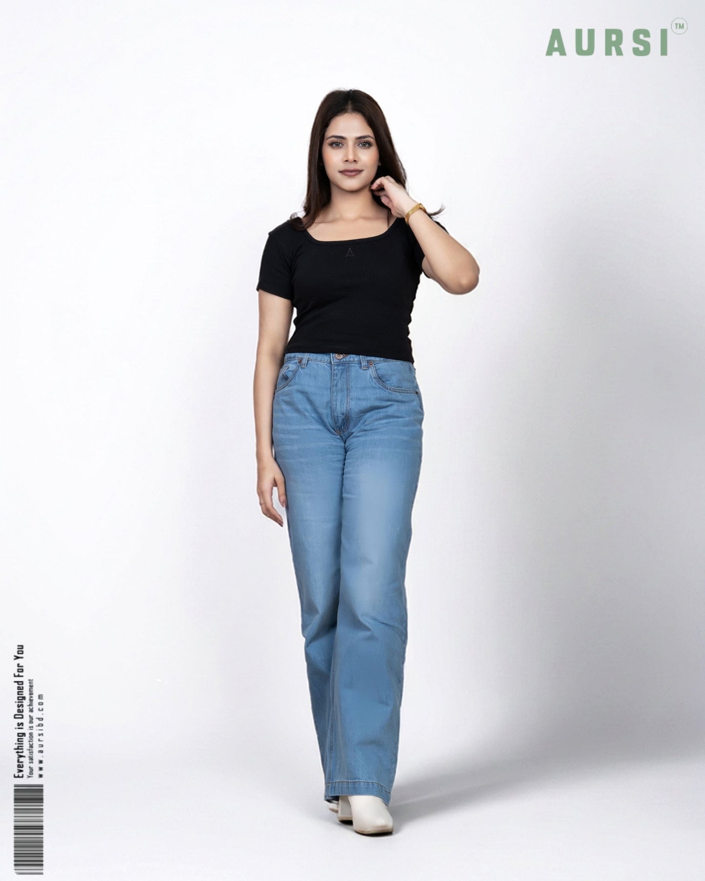 Square Neck Crop Top (Black)