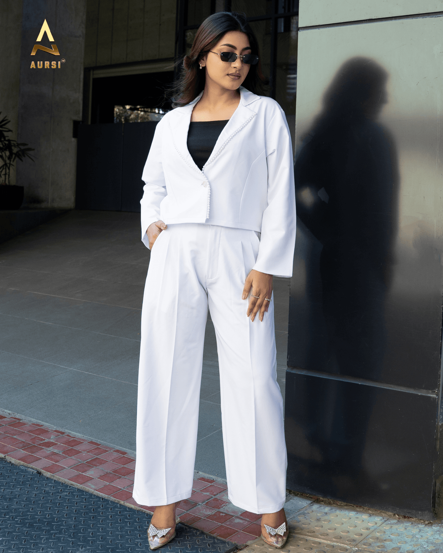 Pearl Lace Worked Light Shell Blazer 25-12