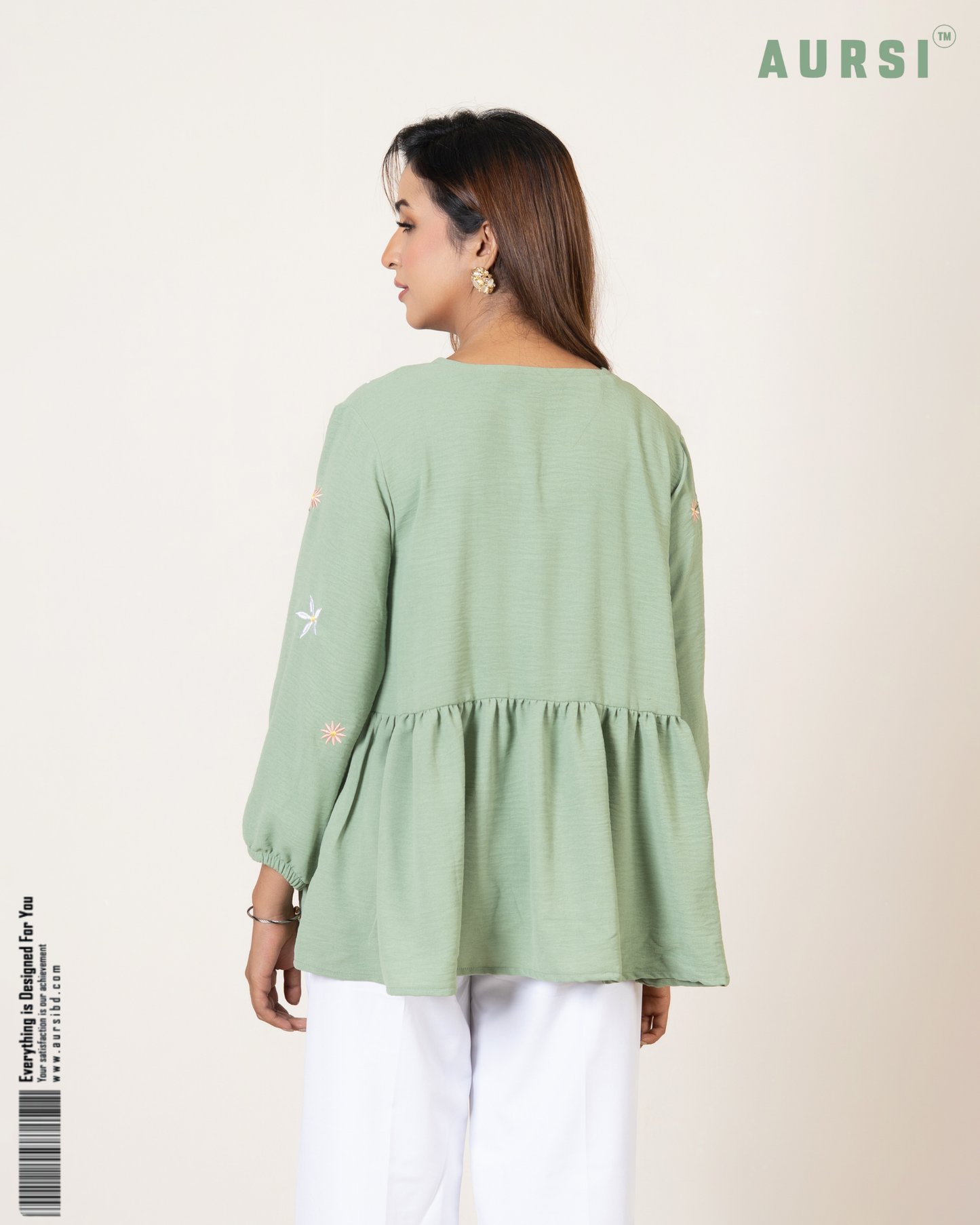 Modest Western Top 26-03-B (Pastel Green)