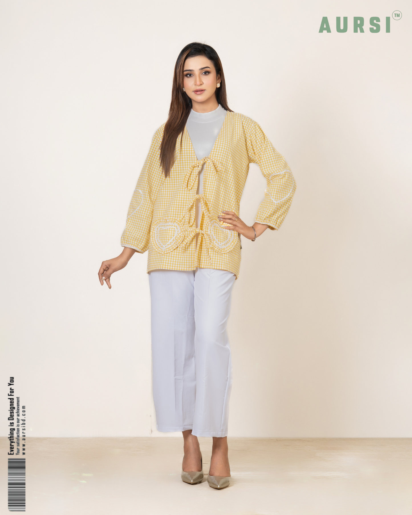 Korean Inspired Gingham Top 26-04-B (Yellow Check)
