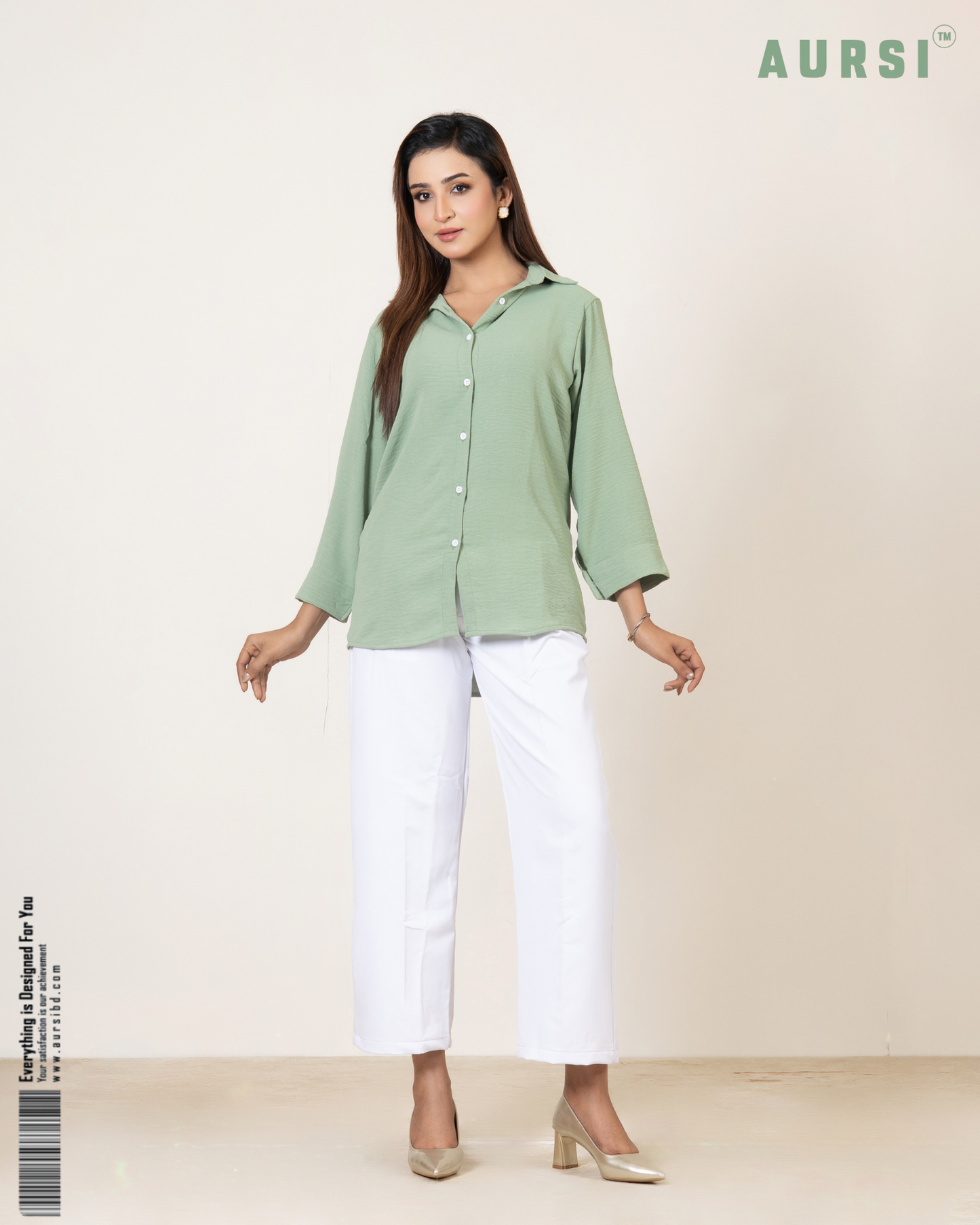 Hip Covered Ladies Shirt 26-16-A (Pastel Green)