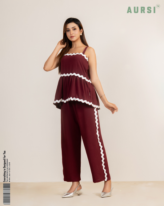 Western Co-Ord 26-07-A (Maroon)