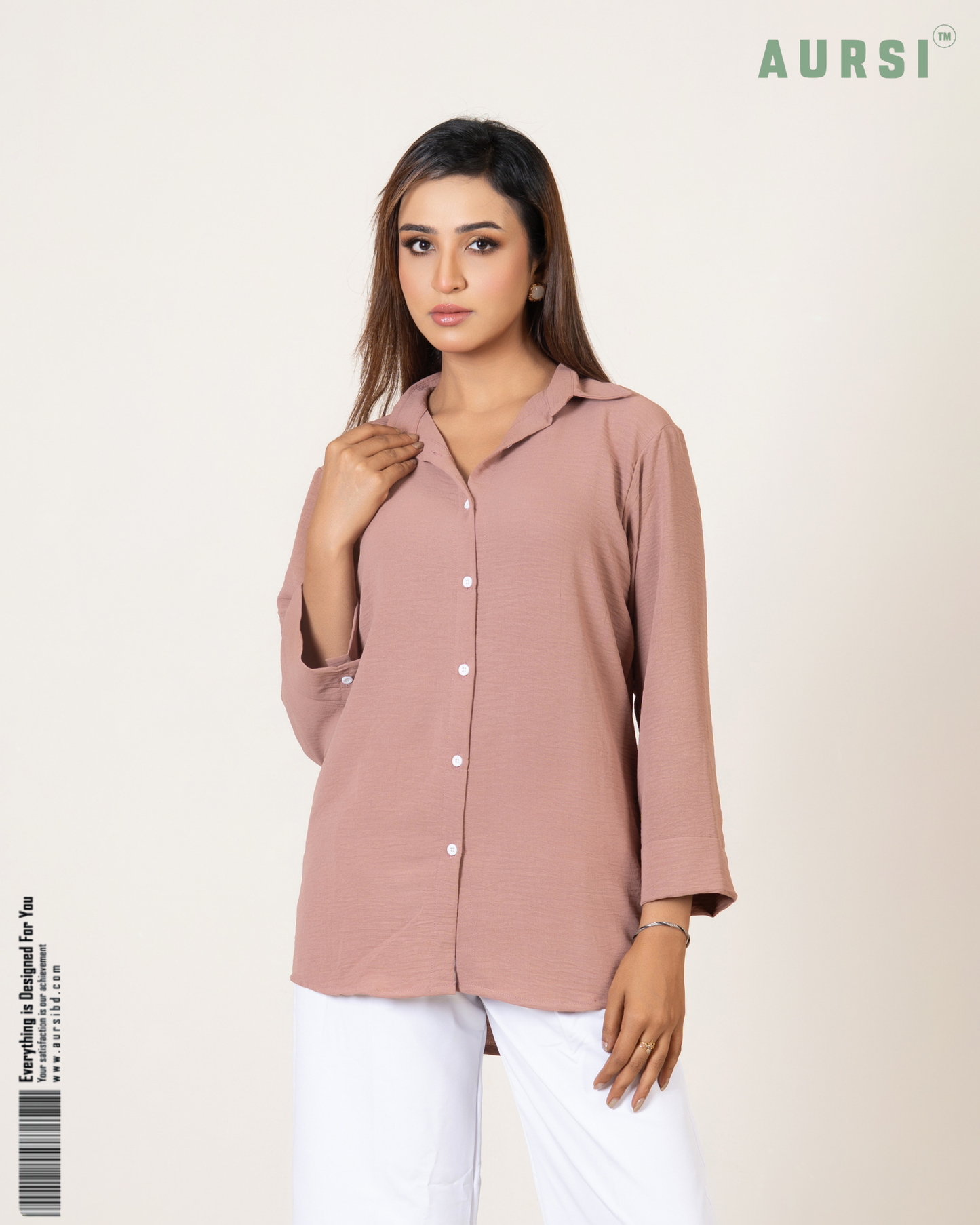 Hip Covered Ladies Shirt 26-16-B (Peach)