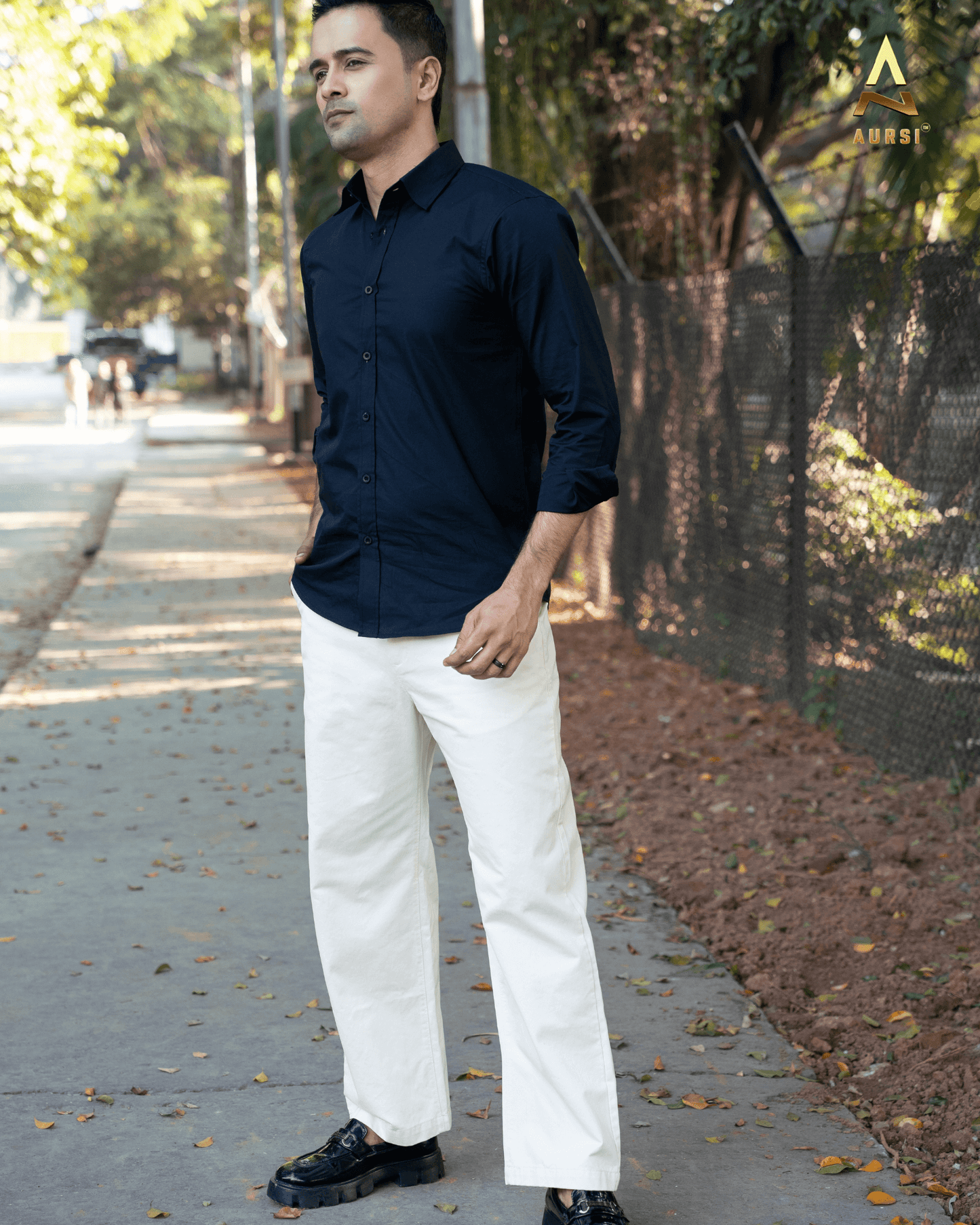 Unisex Twill Baggy Pants 25-03 (Off-White)