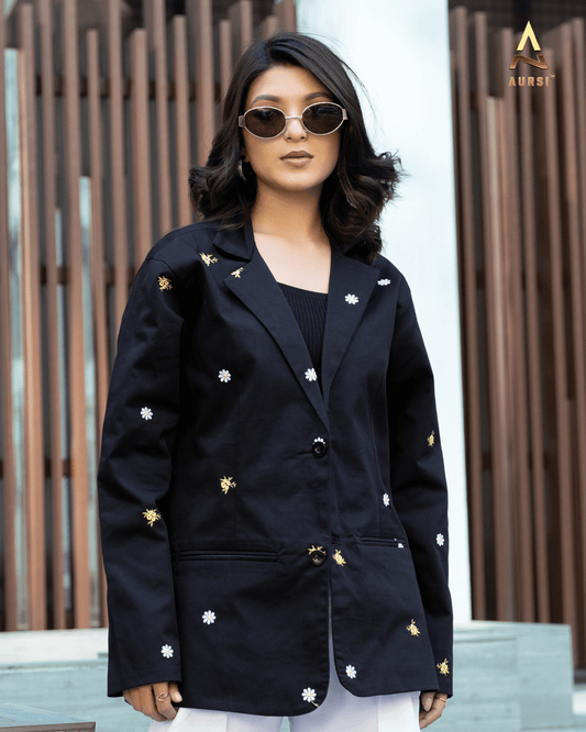 Embroidered Light Shell Blazer 25-05