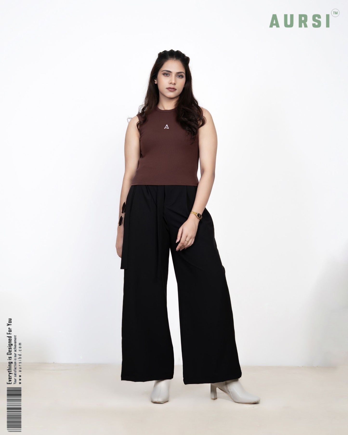Round Neck Tank Top by AURSI (Chocolate)