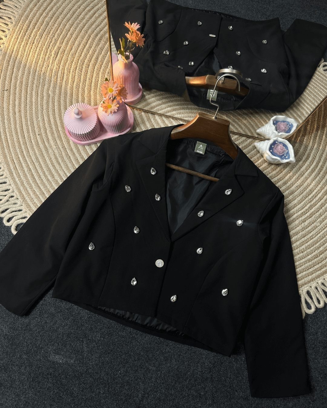 Stone Worked Light Shell Blazer 25-09