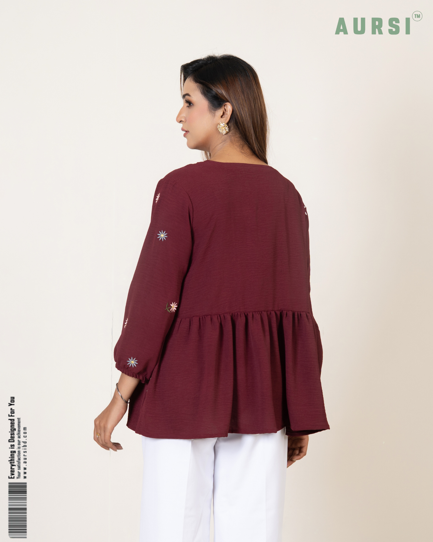 Modest Western Top 26-03-A (Maroon)