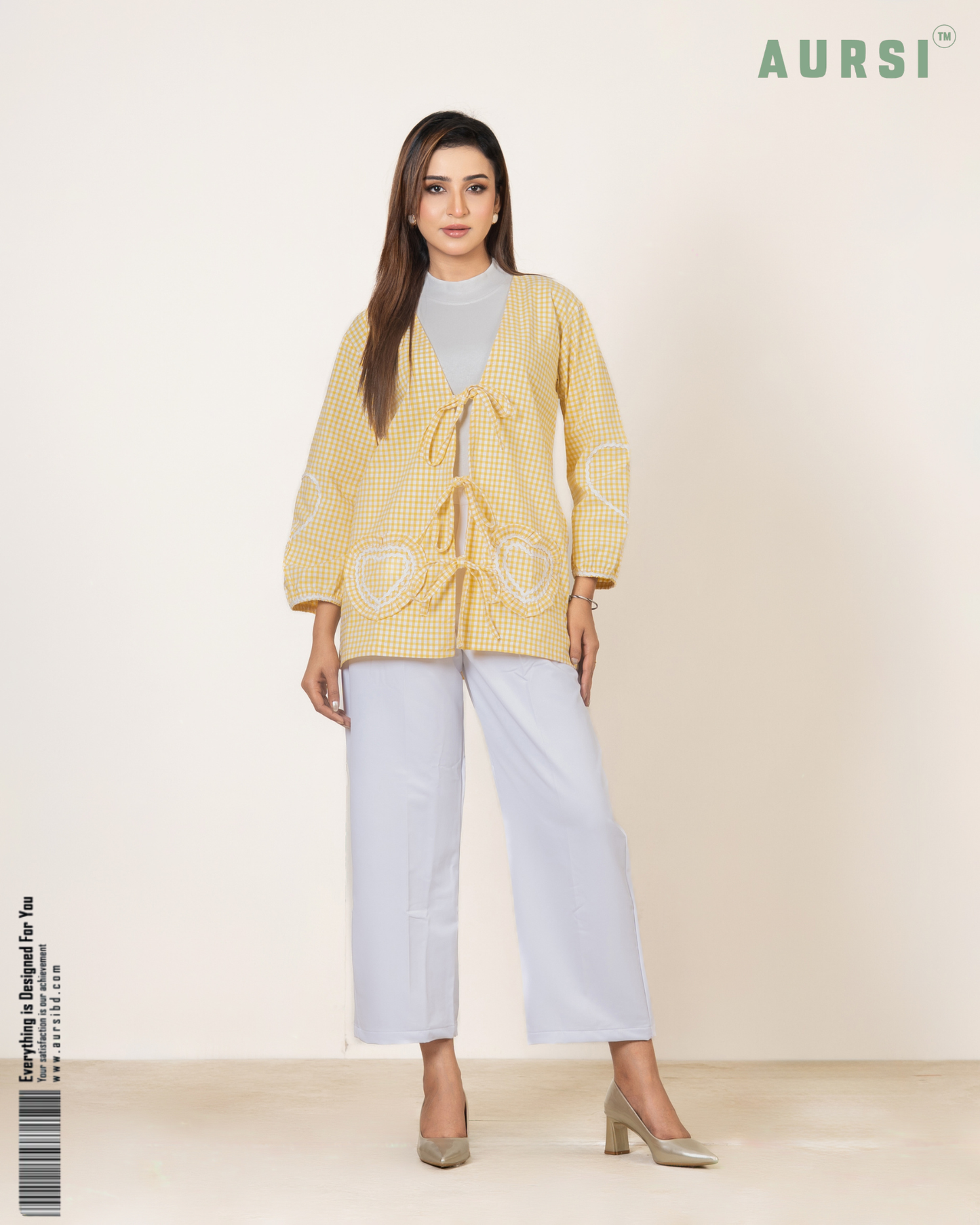 Korean Inspired Gingham Top 26-04-B (Yellow Check)