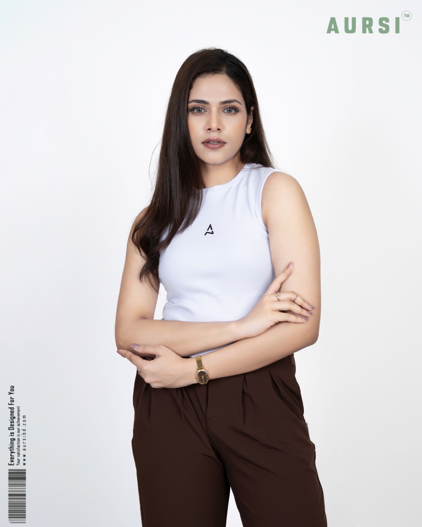 Round Neck Tank Top by AURSI (White)