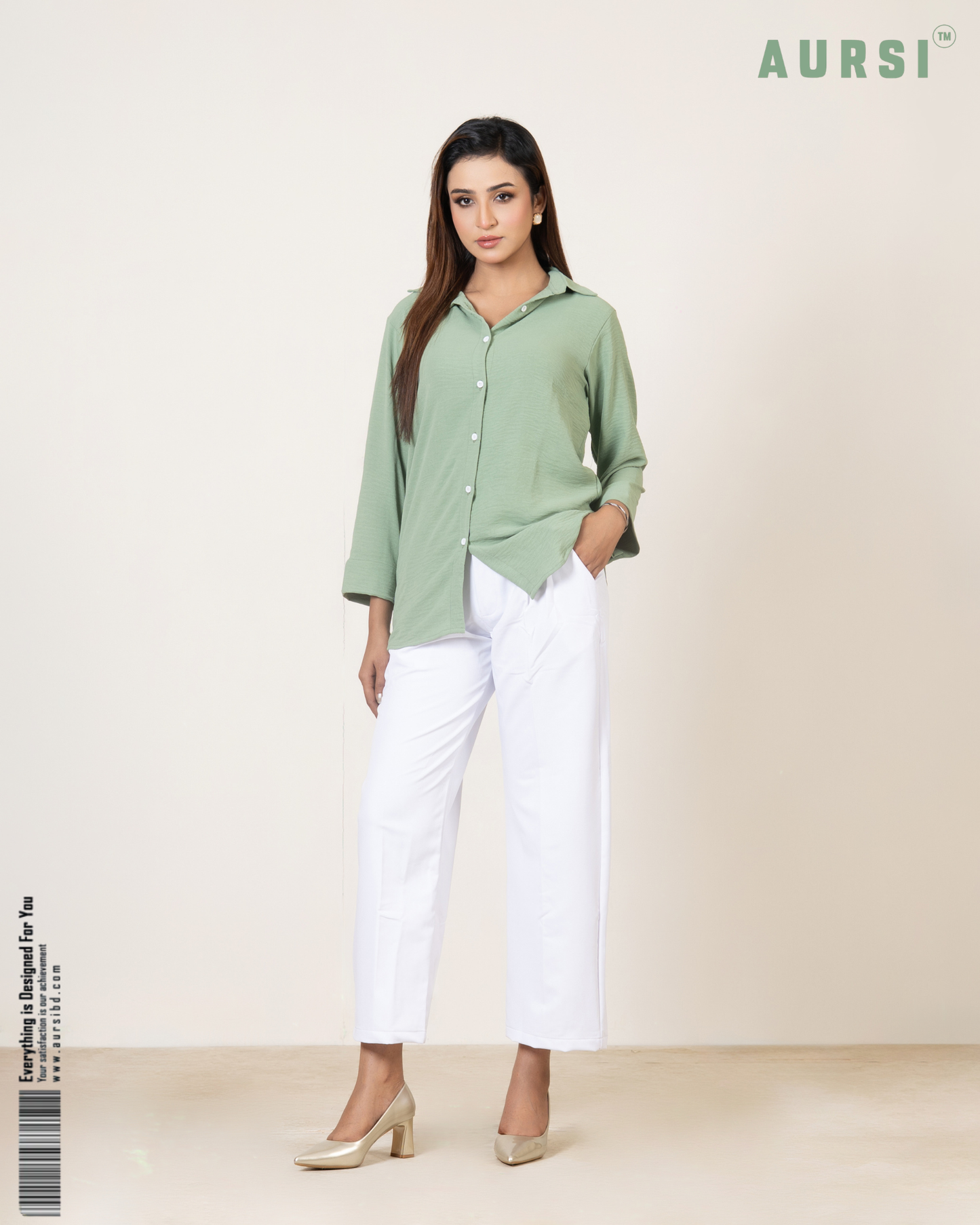 Hip Covered Ladies Shirt 26-16-A (Pastel Green)