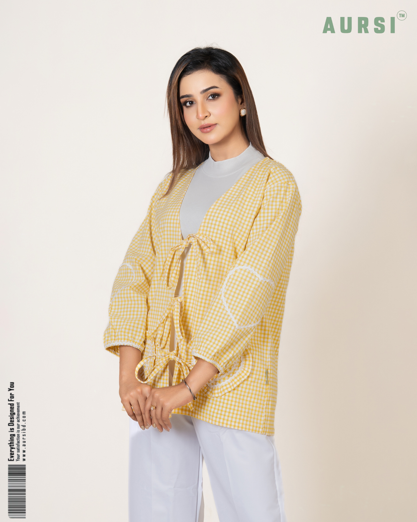 Korean Inspired Gingham Top 26-04-B (Yellow Check)