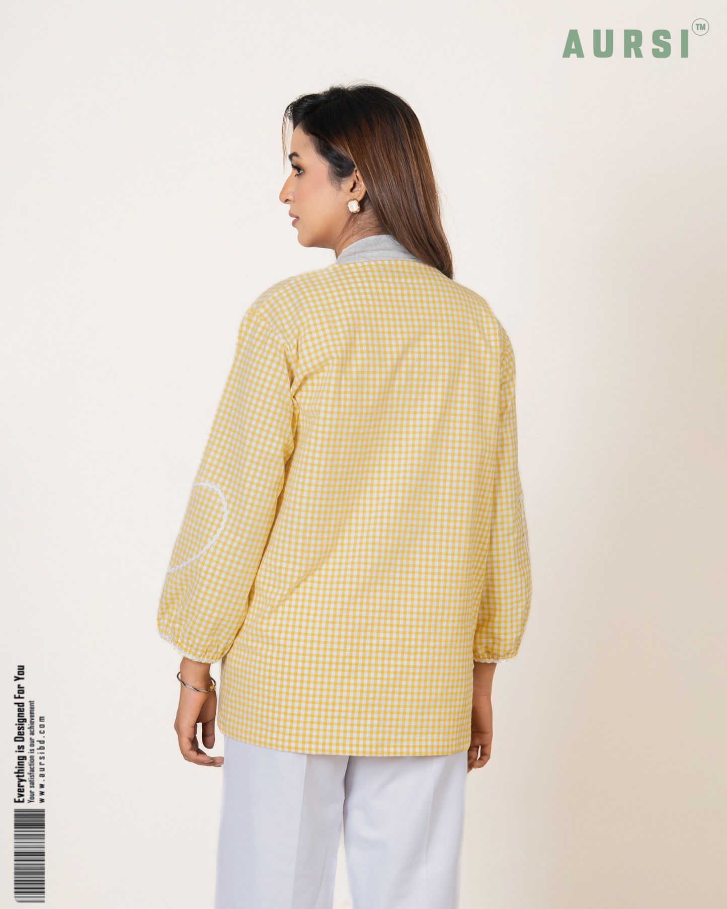 Korean Inspired Gingham Top 26-04-B (Yellow Check)