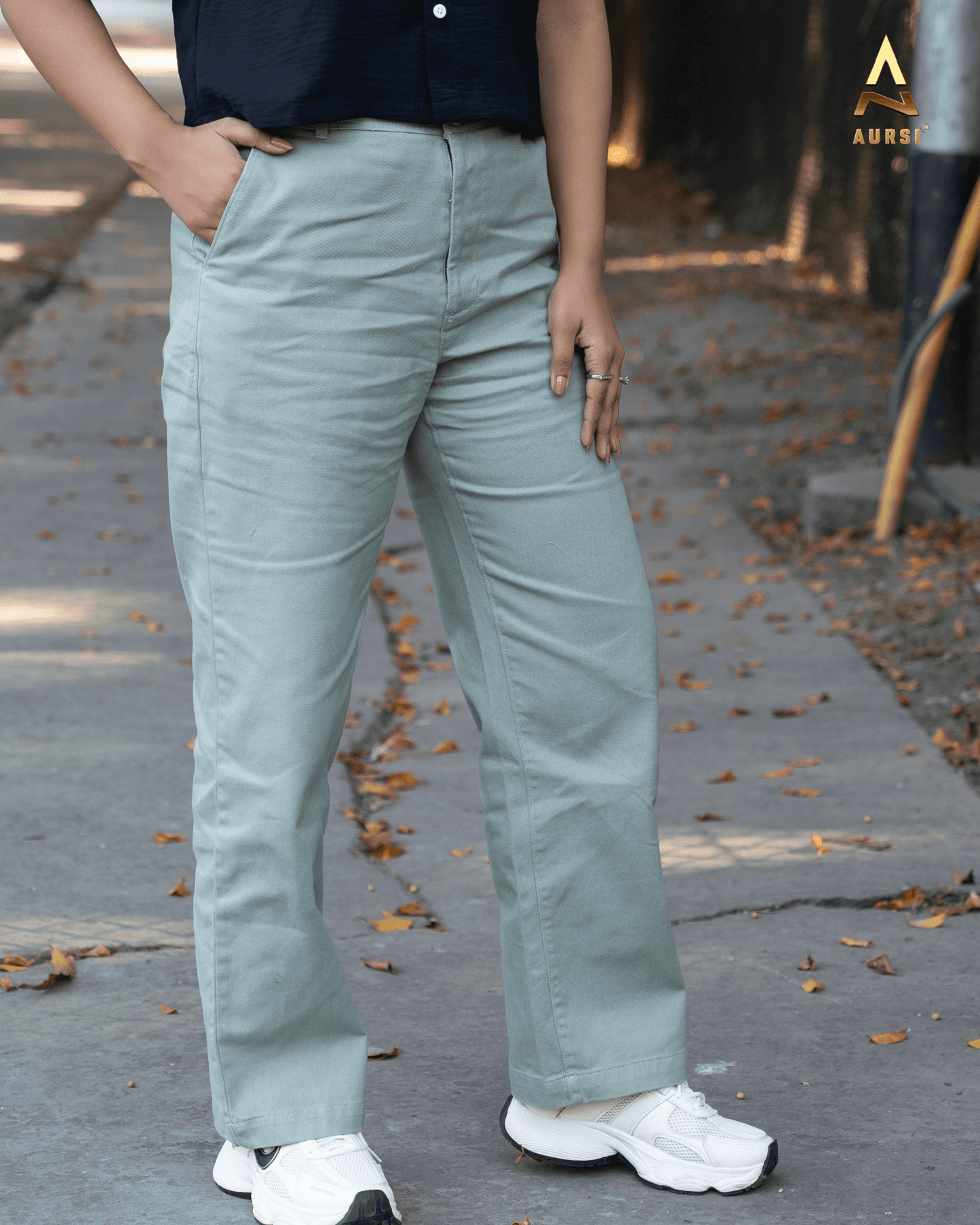 Unisex Twill Baggy Pants 25-03 (Sage Green)