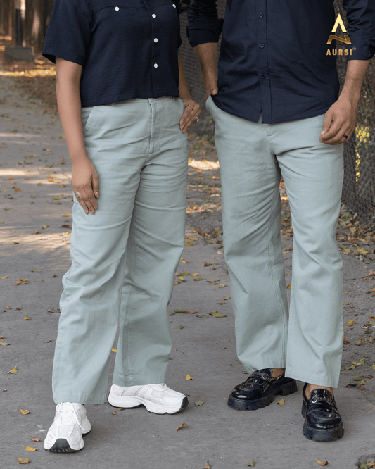 Unisex Twill Baggy Pants 25-03 (Sage Green)