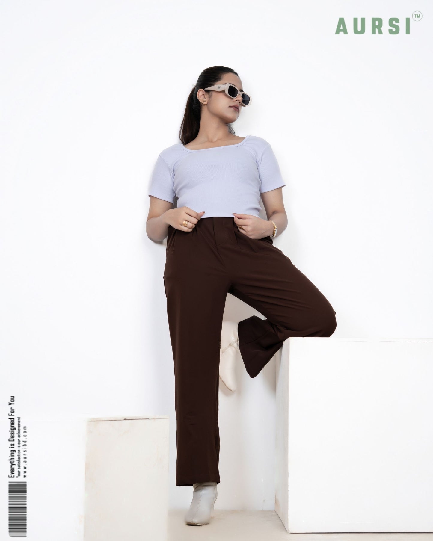 Square Neck Crop Top (White)