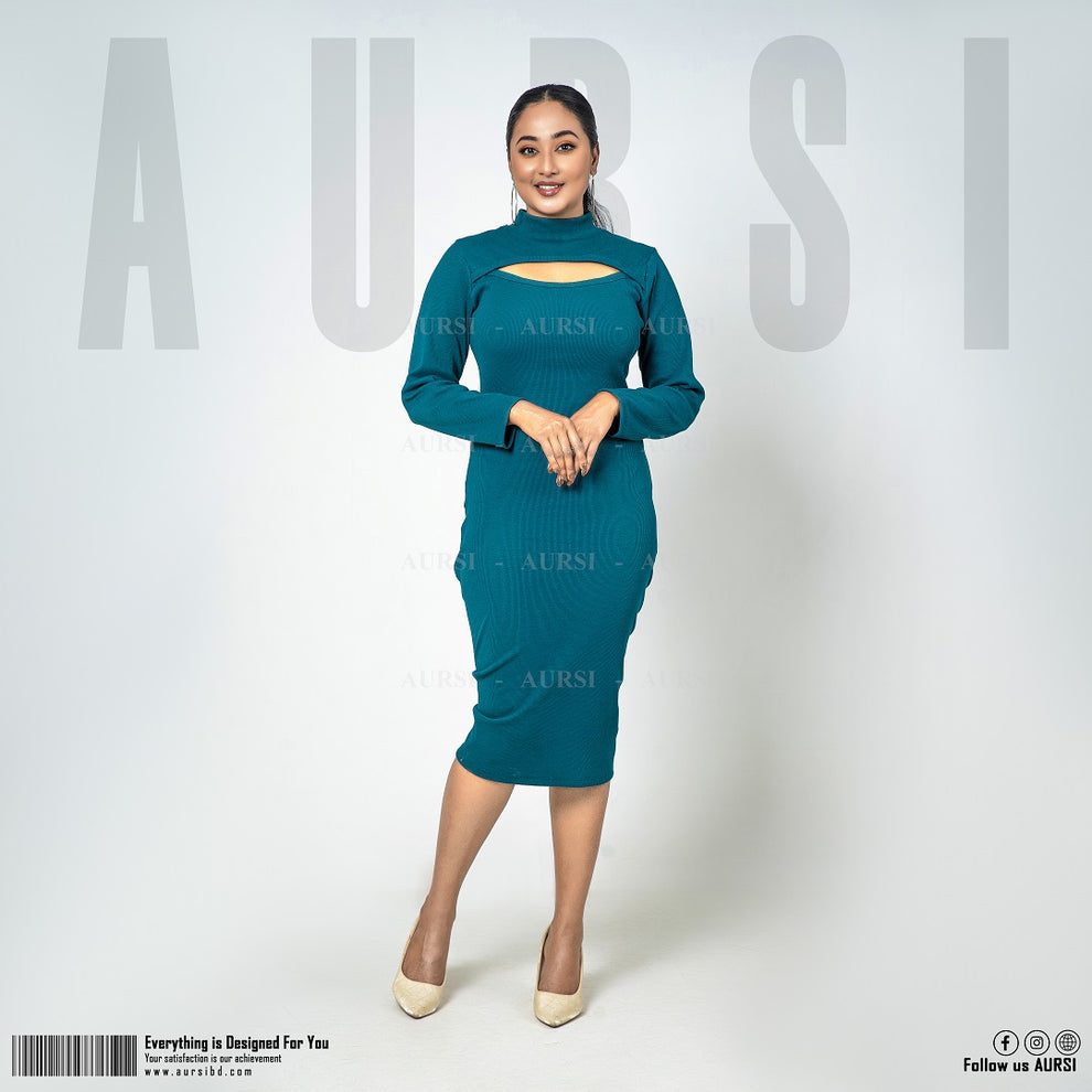 Bodycon Chestcut Design - Teal – AURSI