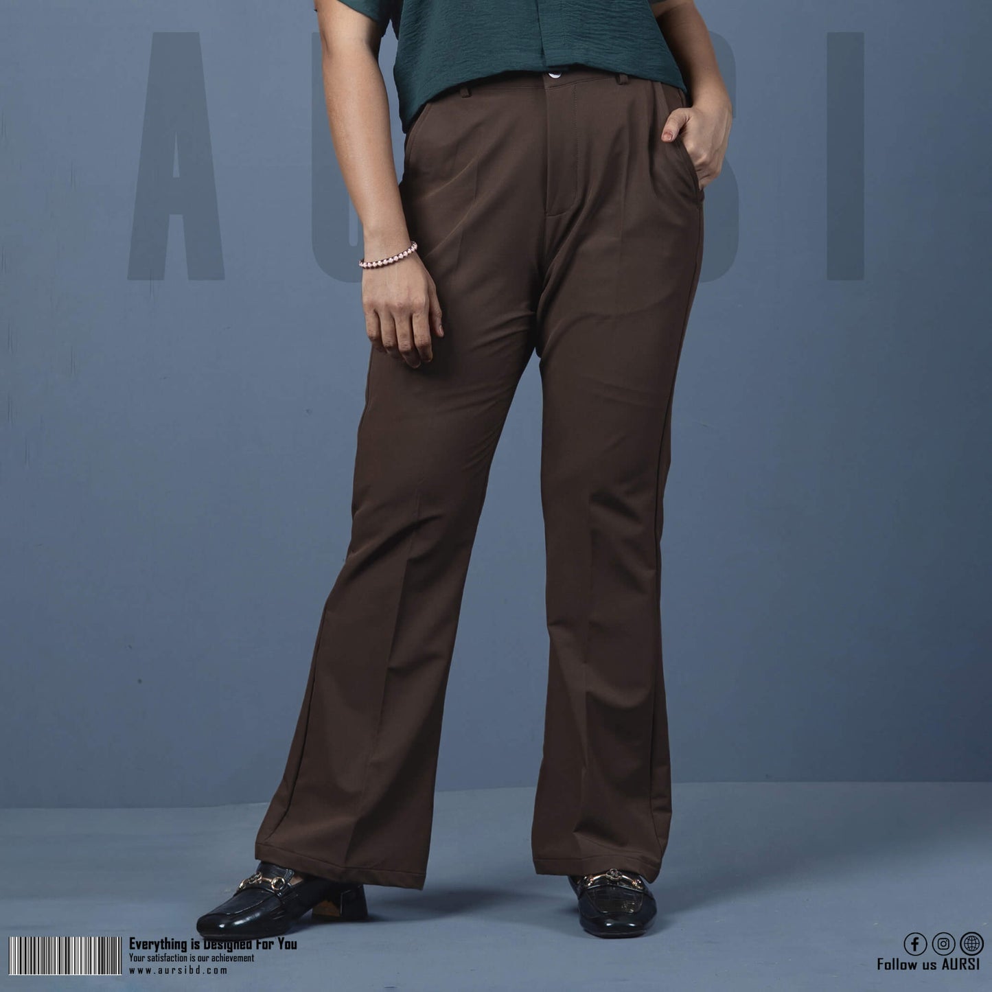Ladies Bootcut Pants (Coffee)