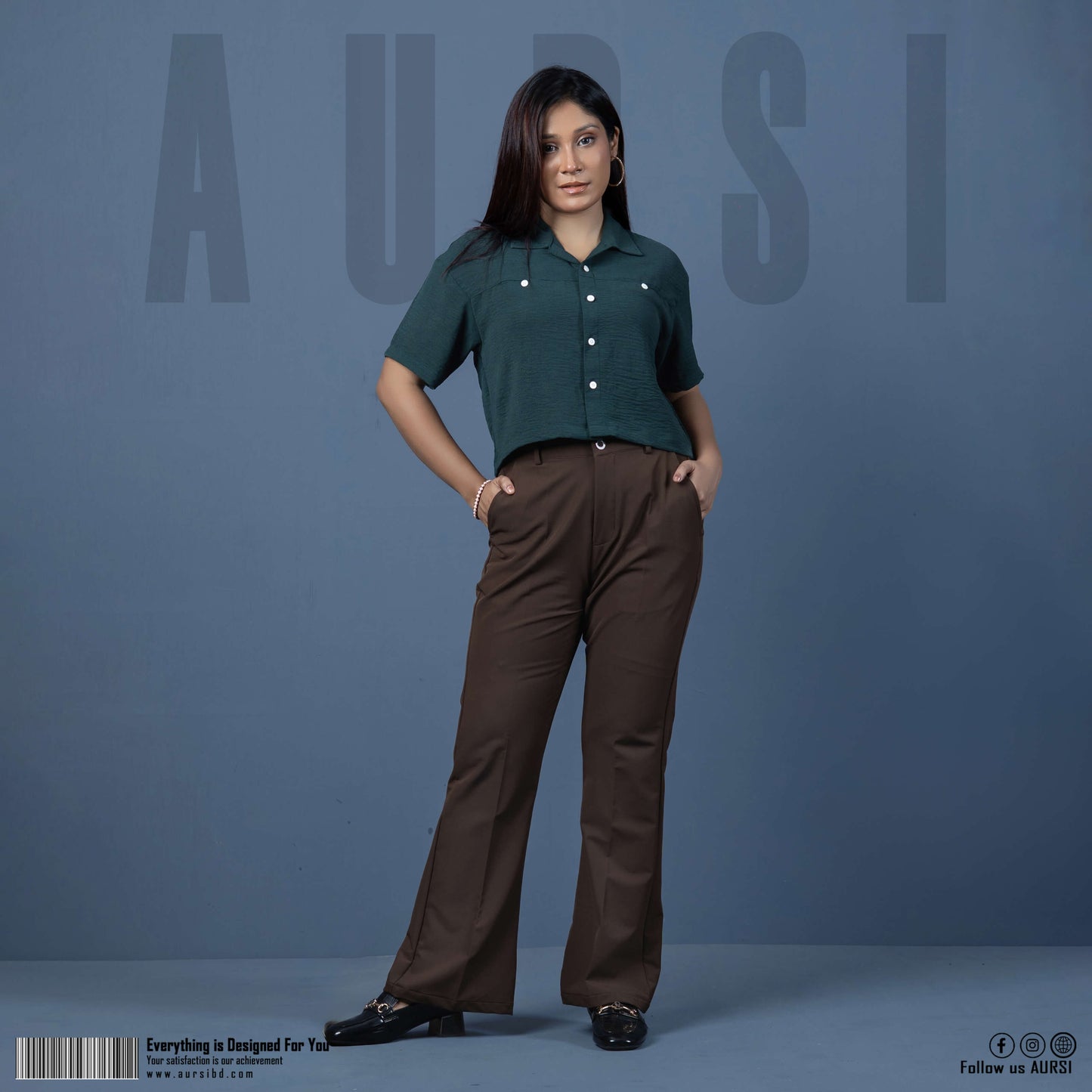 Ladies Bootcut Pants (Coffee)