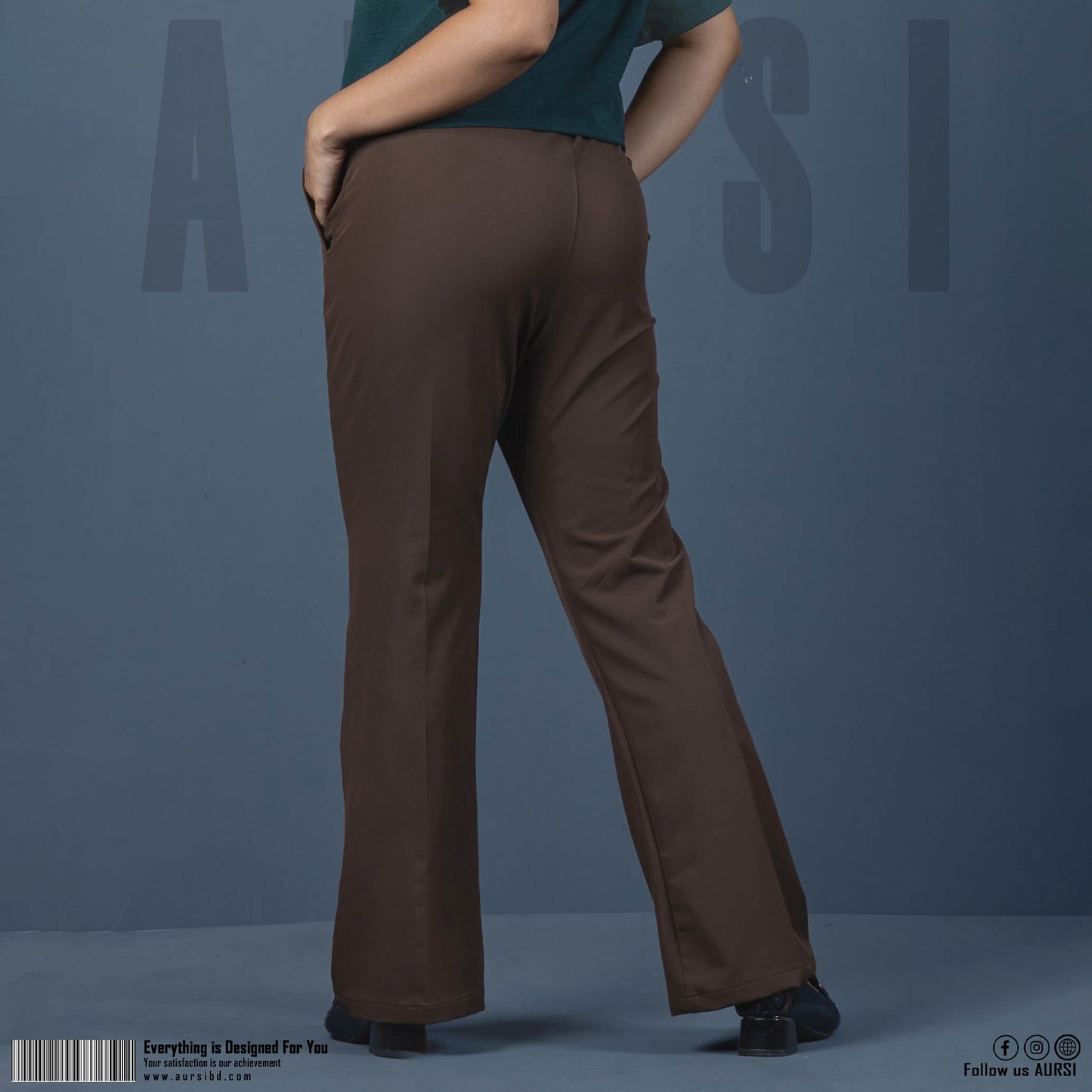 Ladies Bootcut Pants (Coffee)