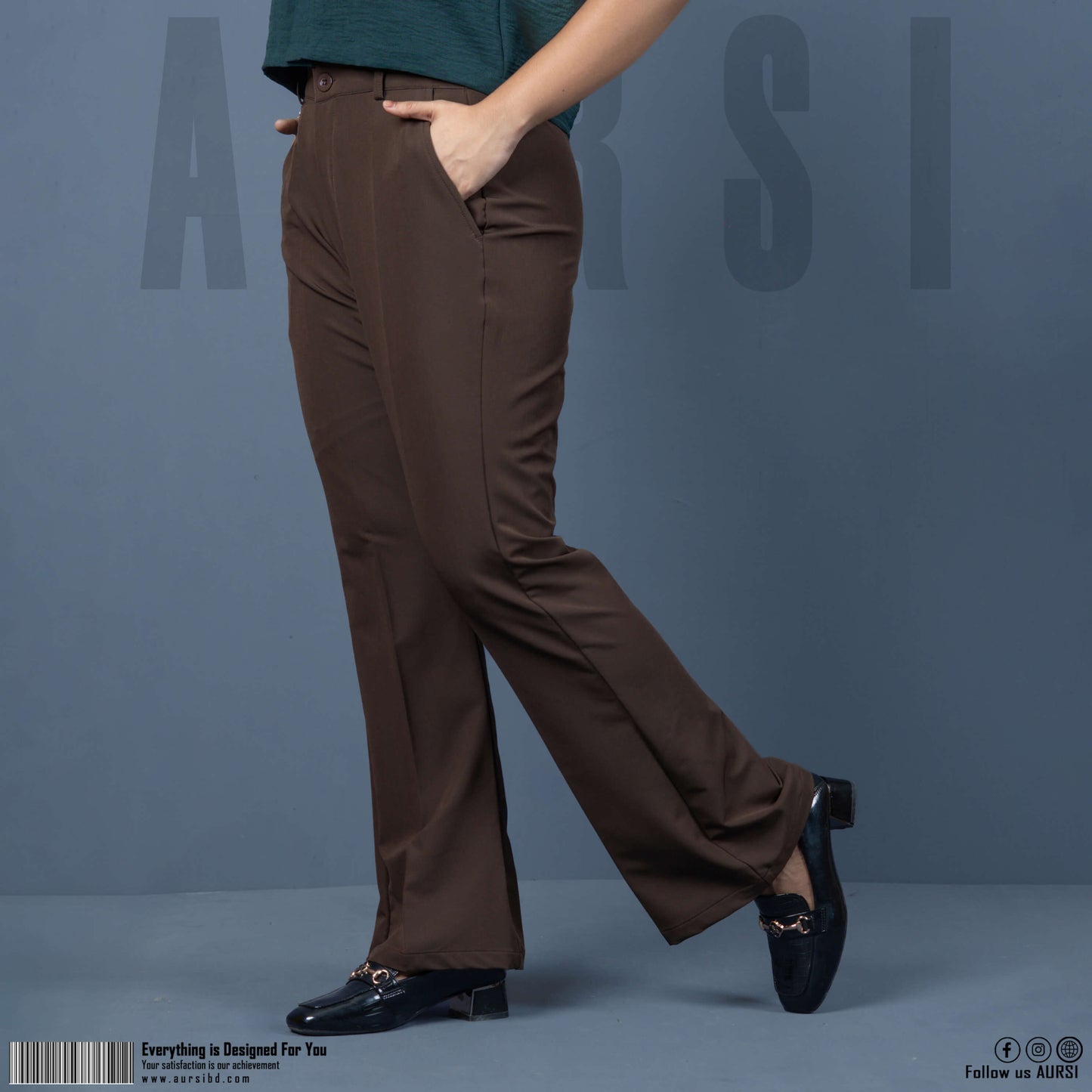 Ladies Bootcut Pants (Coffee)