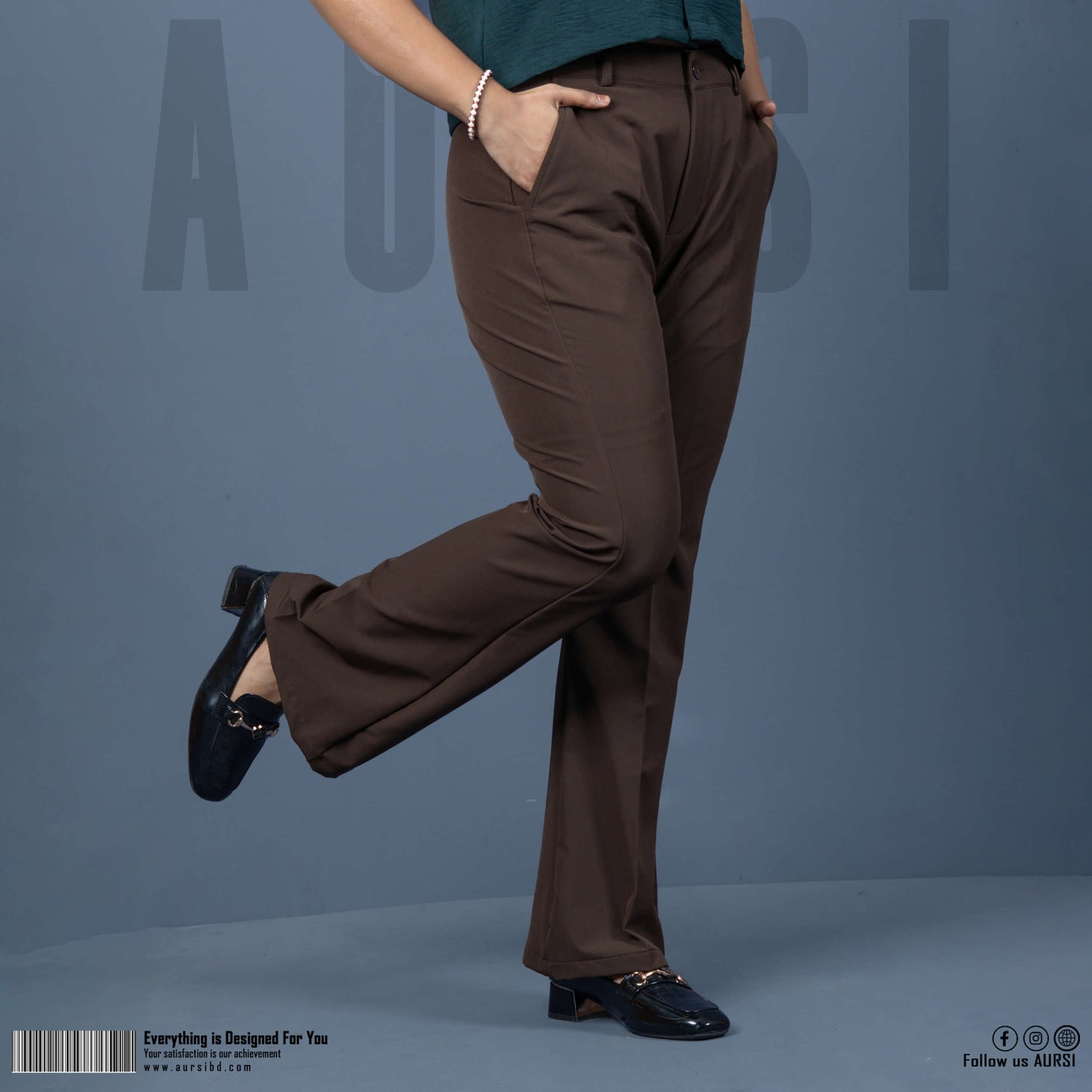 Ladies Bootcut Pants (Coffee)