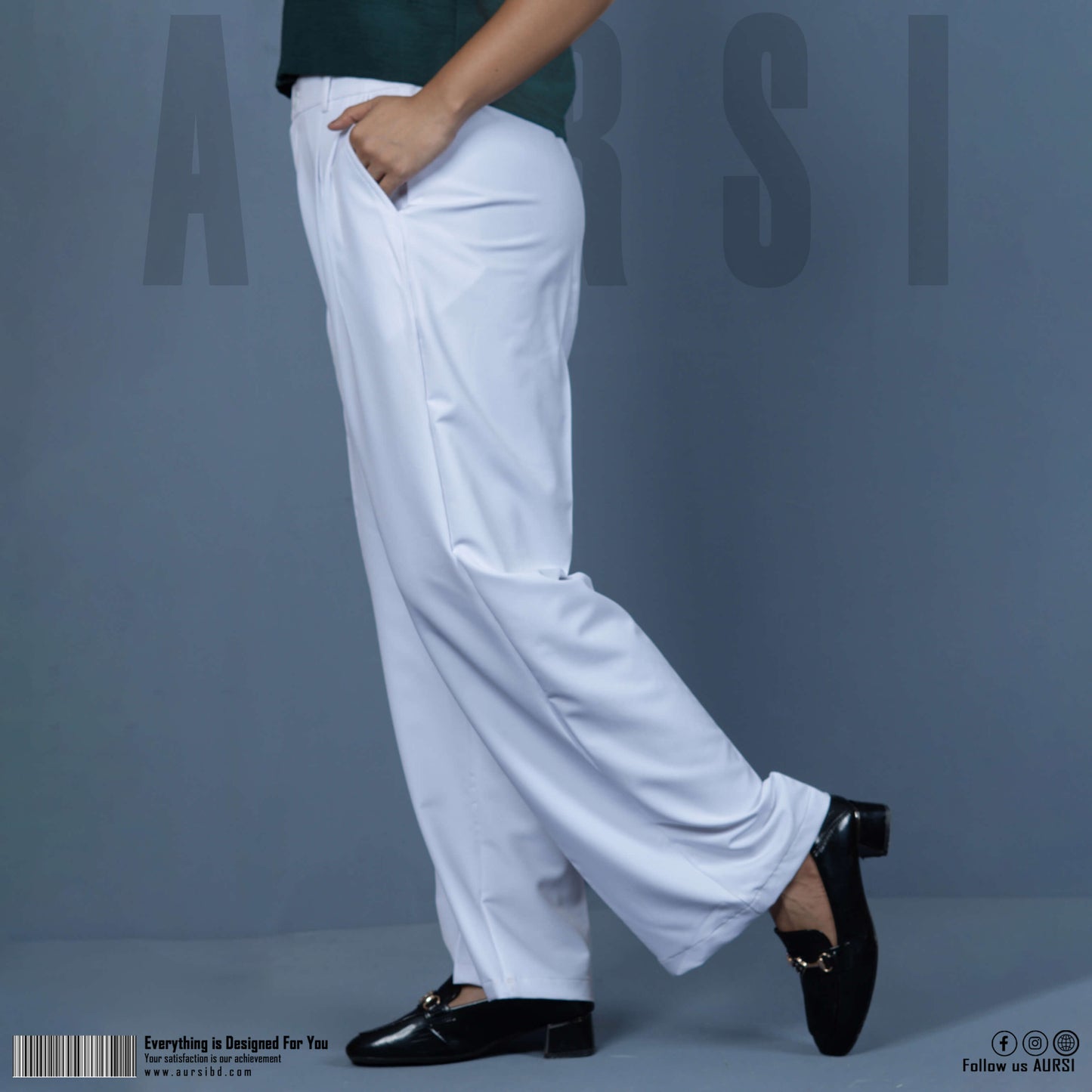 Ladies Wide Leg Pants 06 (White)