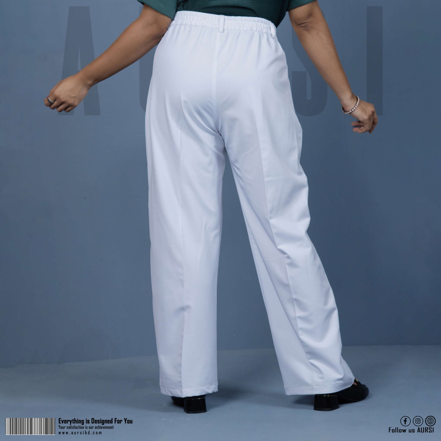 Ladies Wide Leg Pants 06 (White)