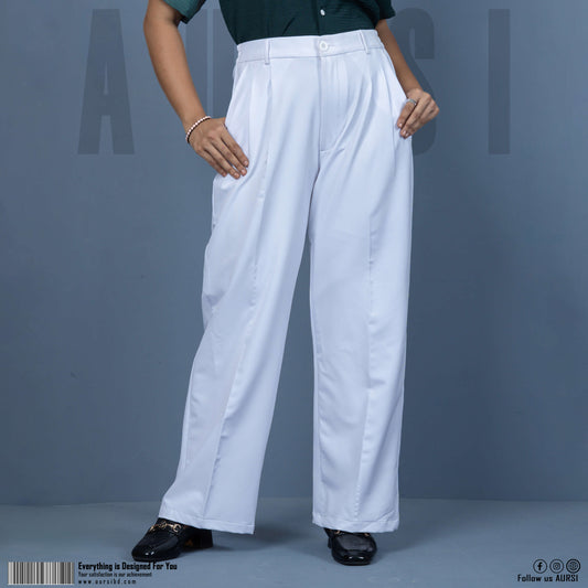 Ladies Wide Leg Pants 06 (White)